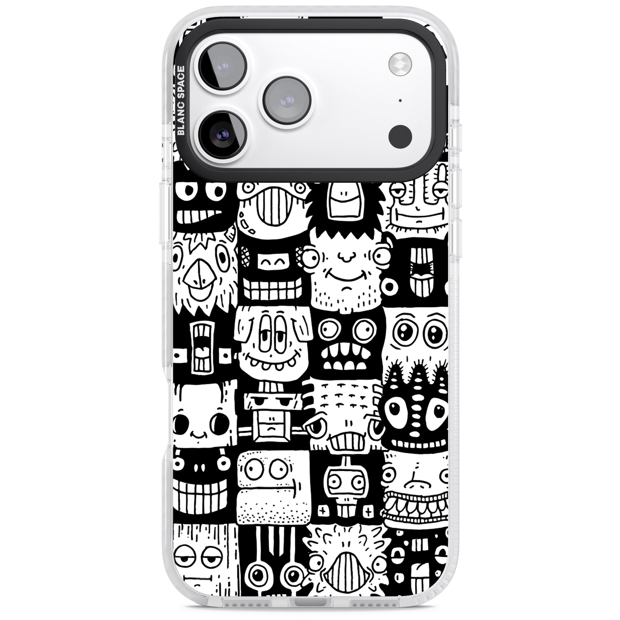 Checkerboard Heads iPhone 17 Pro Impact Pro Clear Phone Case