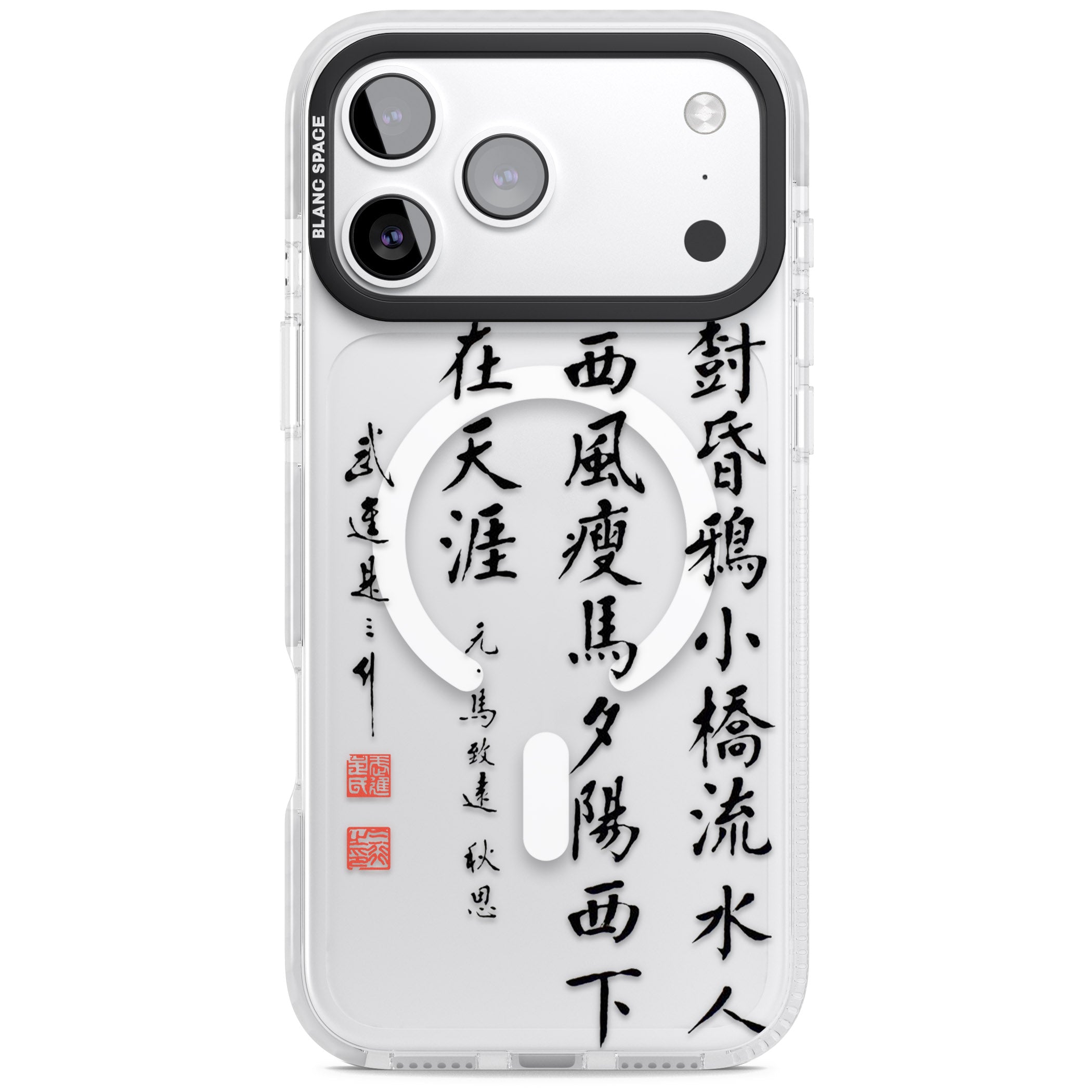Japanese Kanji Script iPhone 17 Pro Impact Pro Clear Phone Case