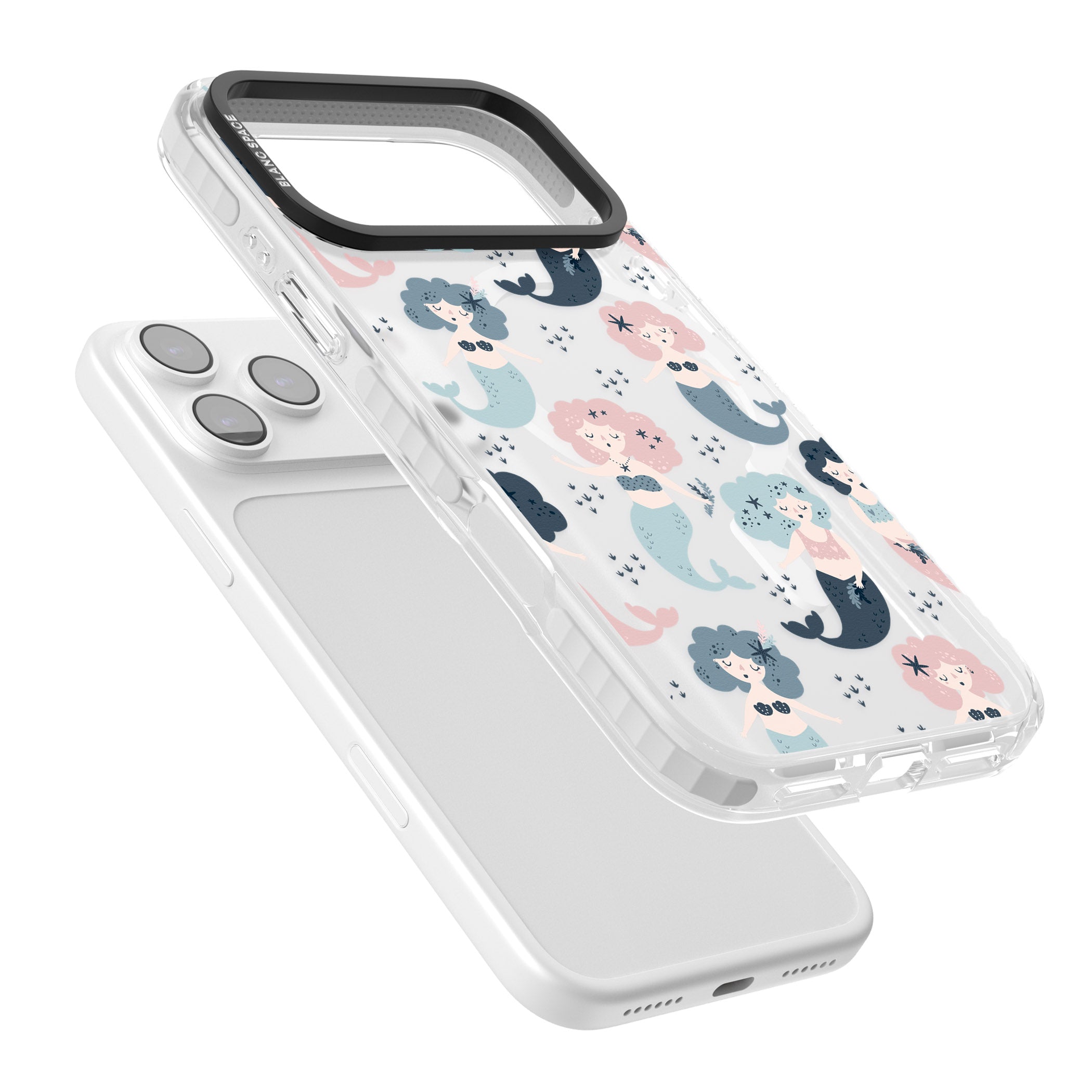 Pastel Mermaids iPhone 17 Pro Impact Pro Clear Phone Case Colours