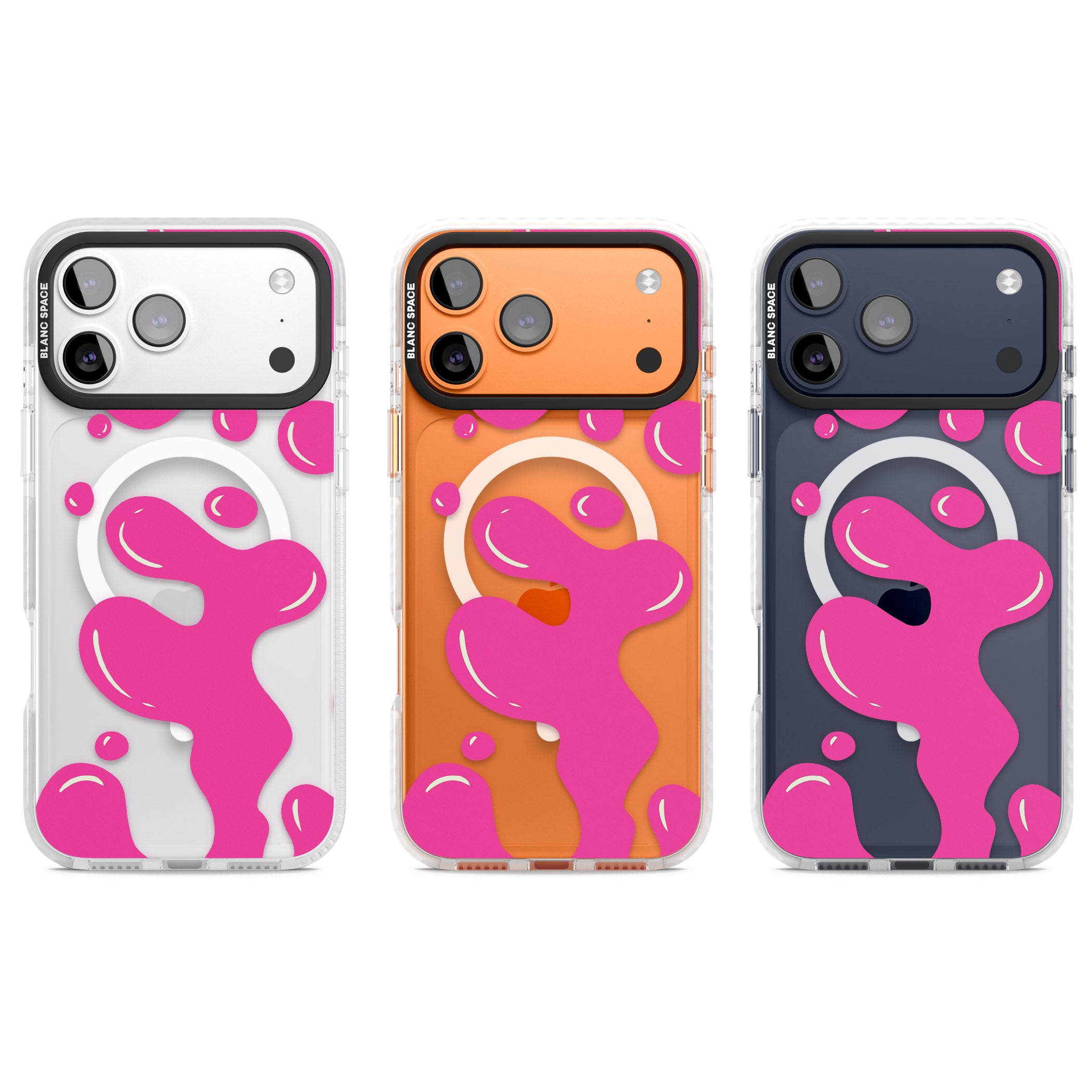 Pink Lava Lamp iPhone 17 Pro Impact Pro Clear Phone Case APT Impact Protection