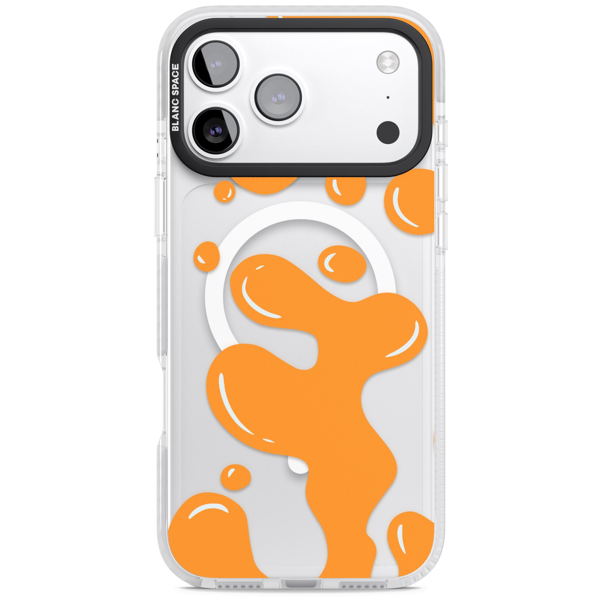 Orange Lava Lamp iPhone 17 Pro Max Impact Pro Clear Phone Case