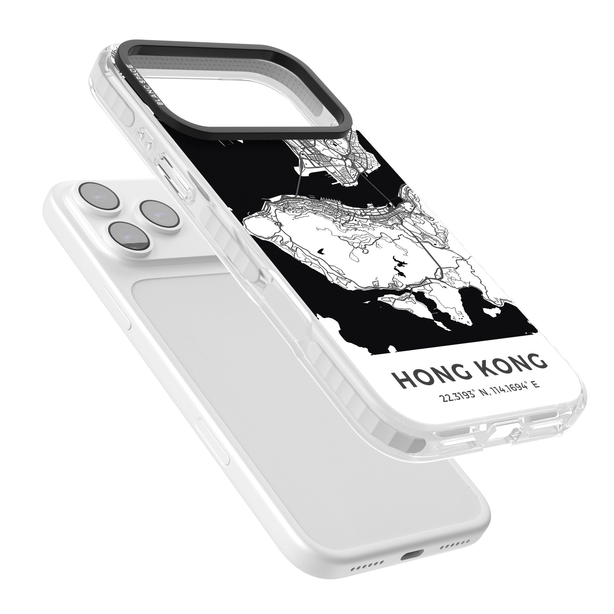 Hong Kong Map iPhone 17 Pro Impact Pro Clear Phone Case Colours