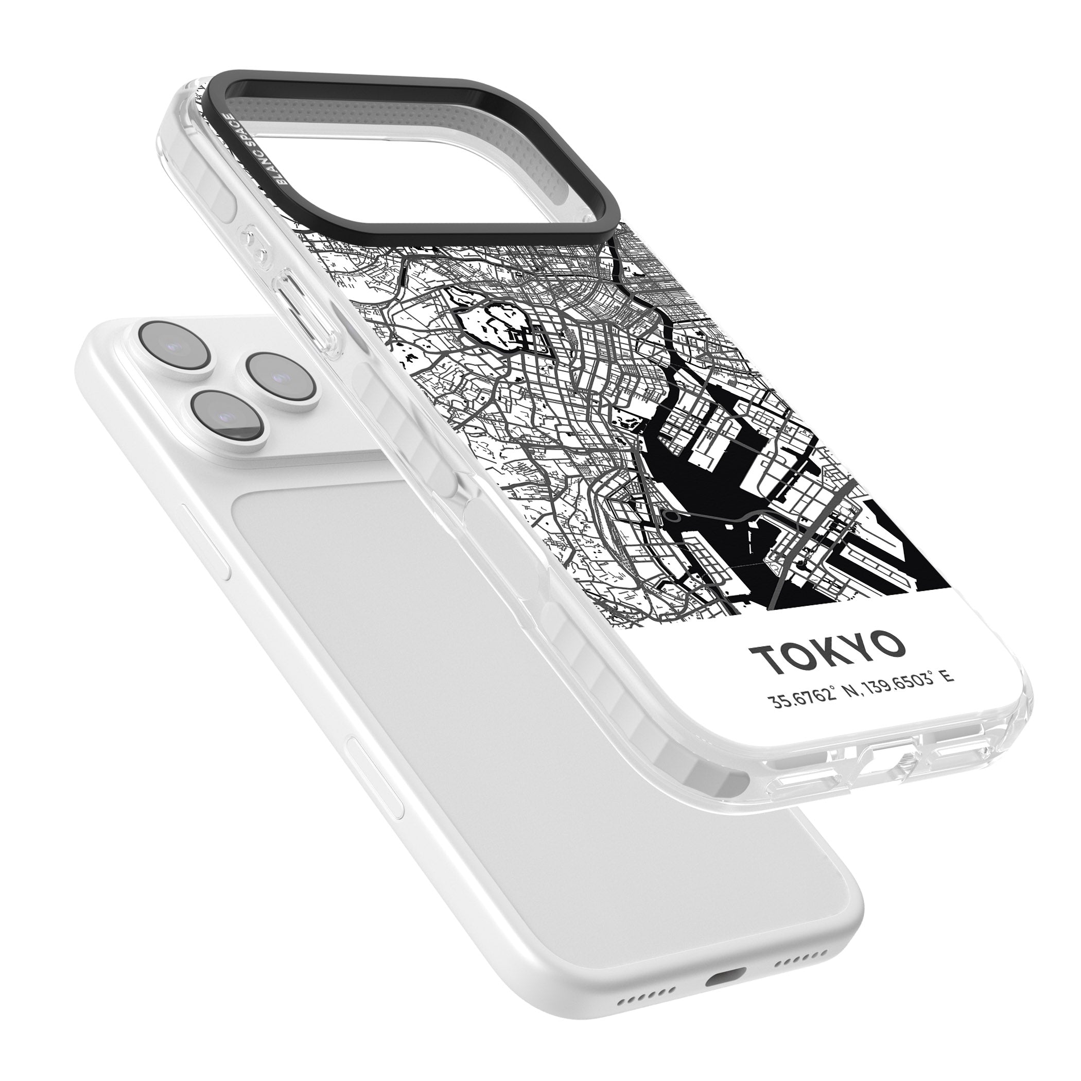 Tokyo Map iPhone 17 Pro Impact Pro Clear Phone Case Colours