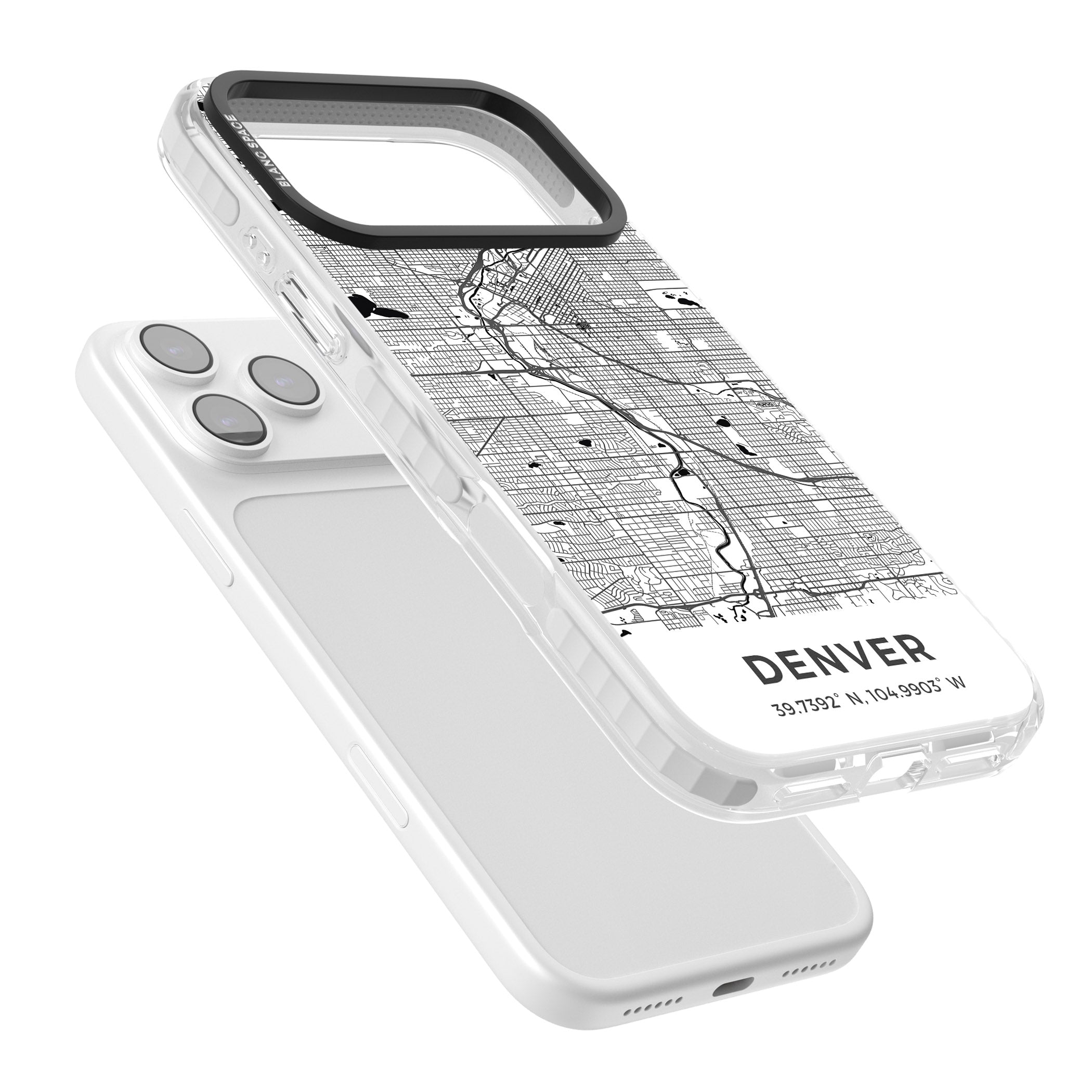 Denver Map iPhone 17 Pro Impact Pro Clear Phone Case Colours