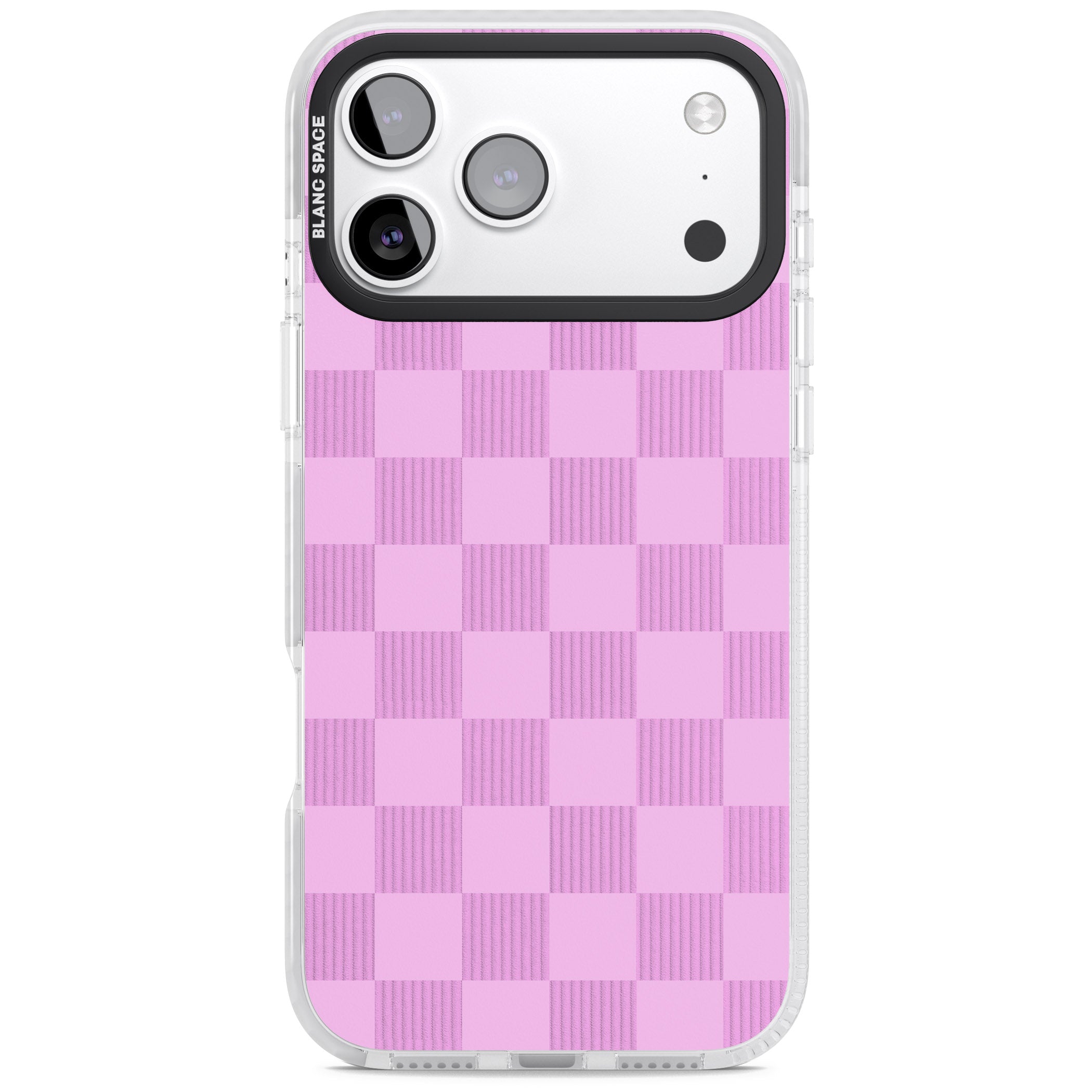 Bubblegum Checkered iPhone 17 Pro Impact Pro Clear Phone Case
