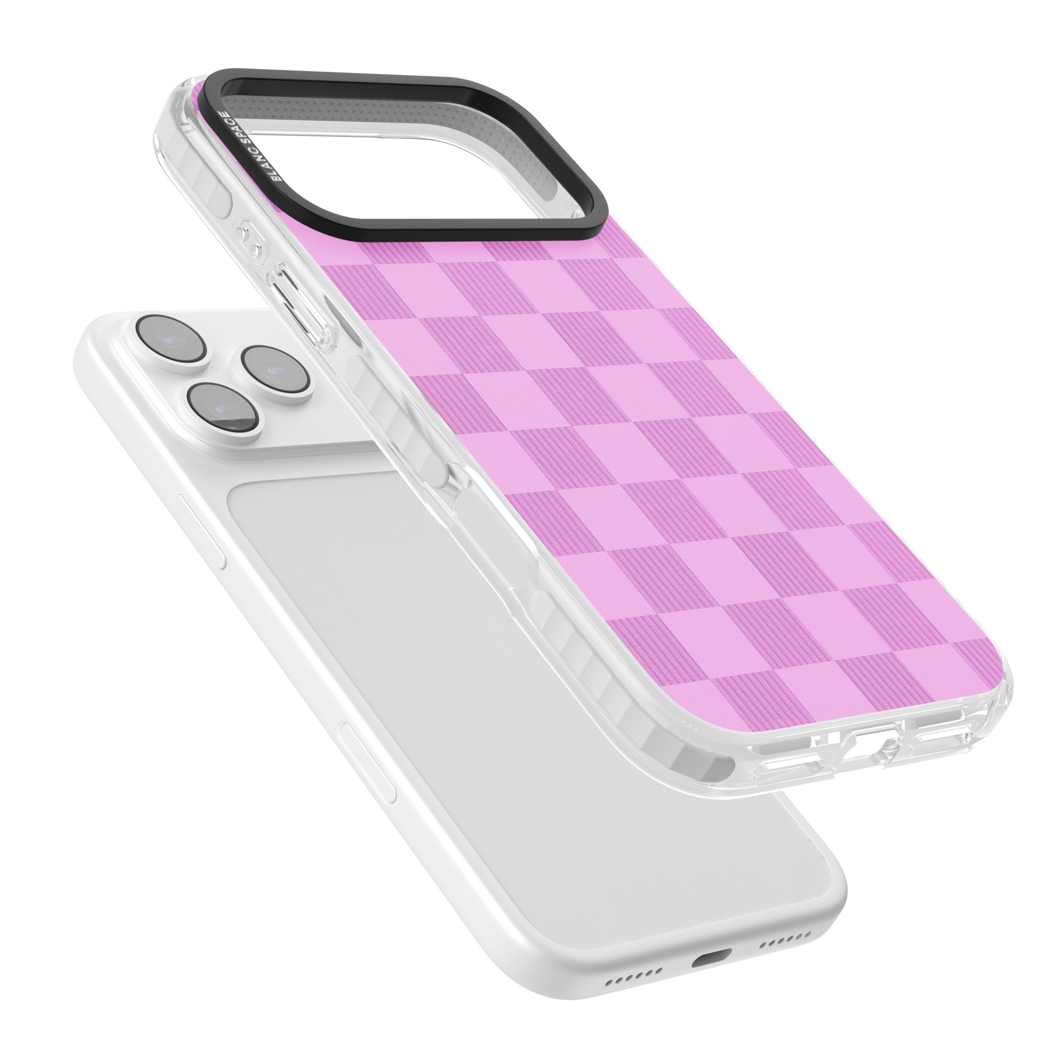 Bubblegum Checkered iPhone 17 Pro Impact Pro Clear Phone Case Colours