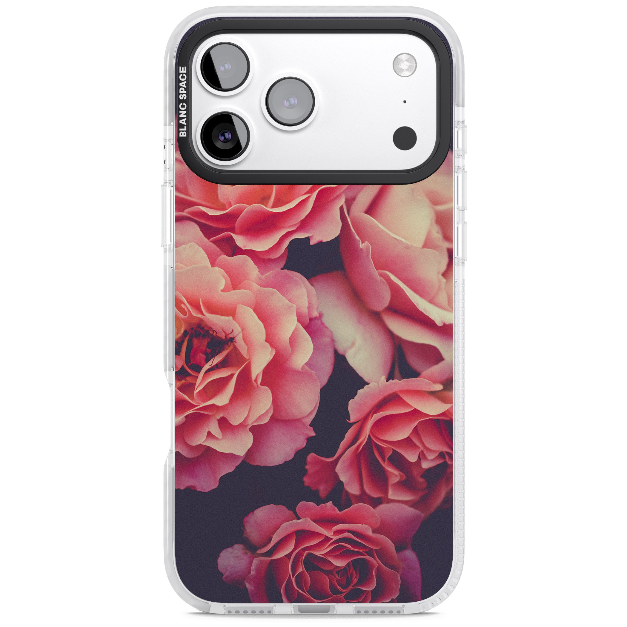 Midnight Rose Bloom iPhone 17 Pro Impact Pro Clear Phone Case