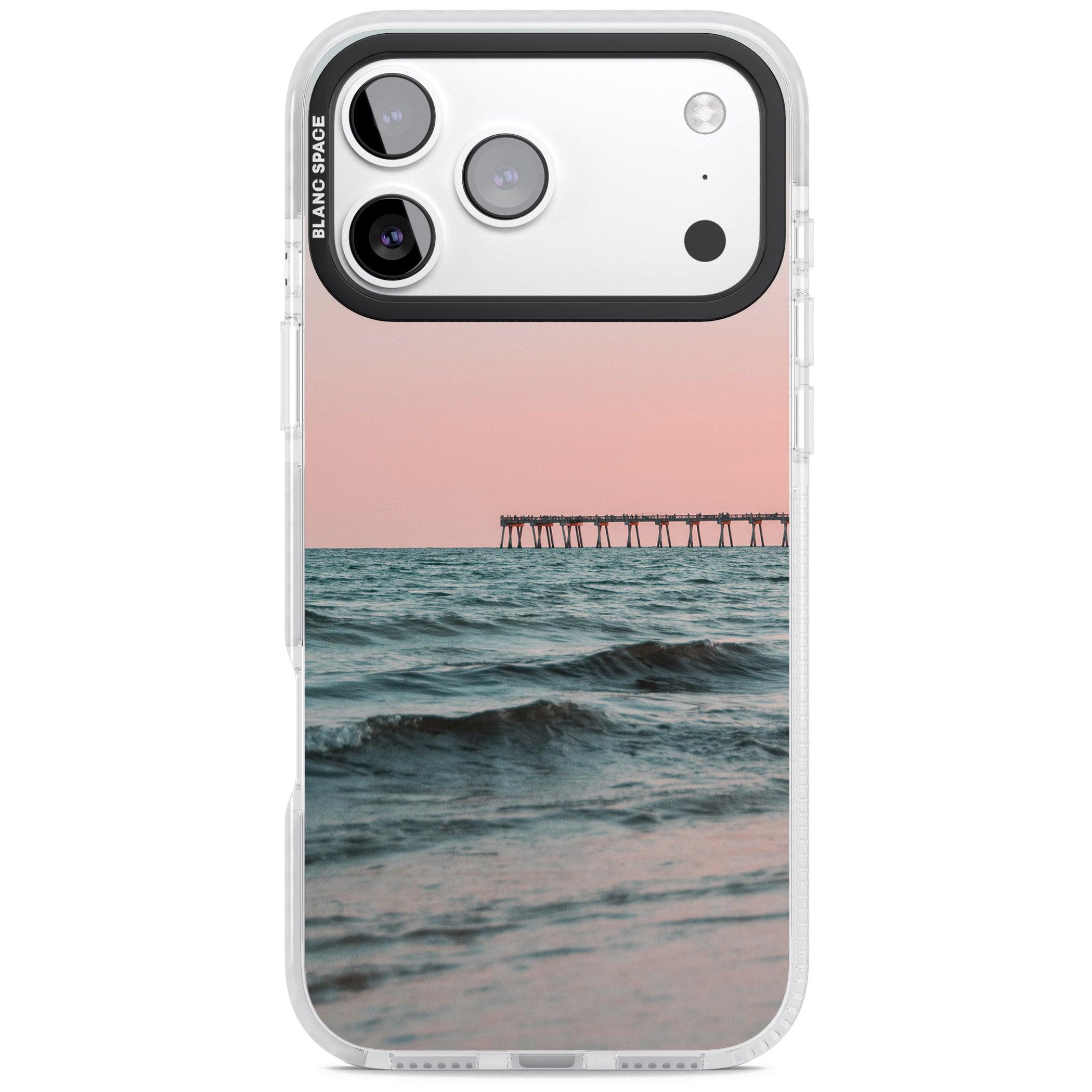 Sunset Pier iPhone 17 Pro Impact Pro Clear Phone Case