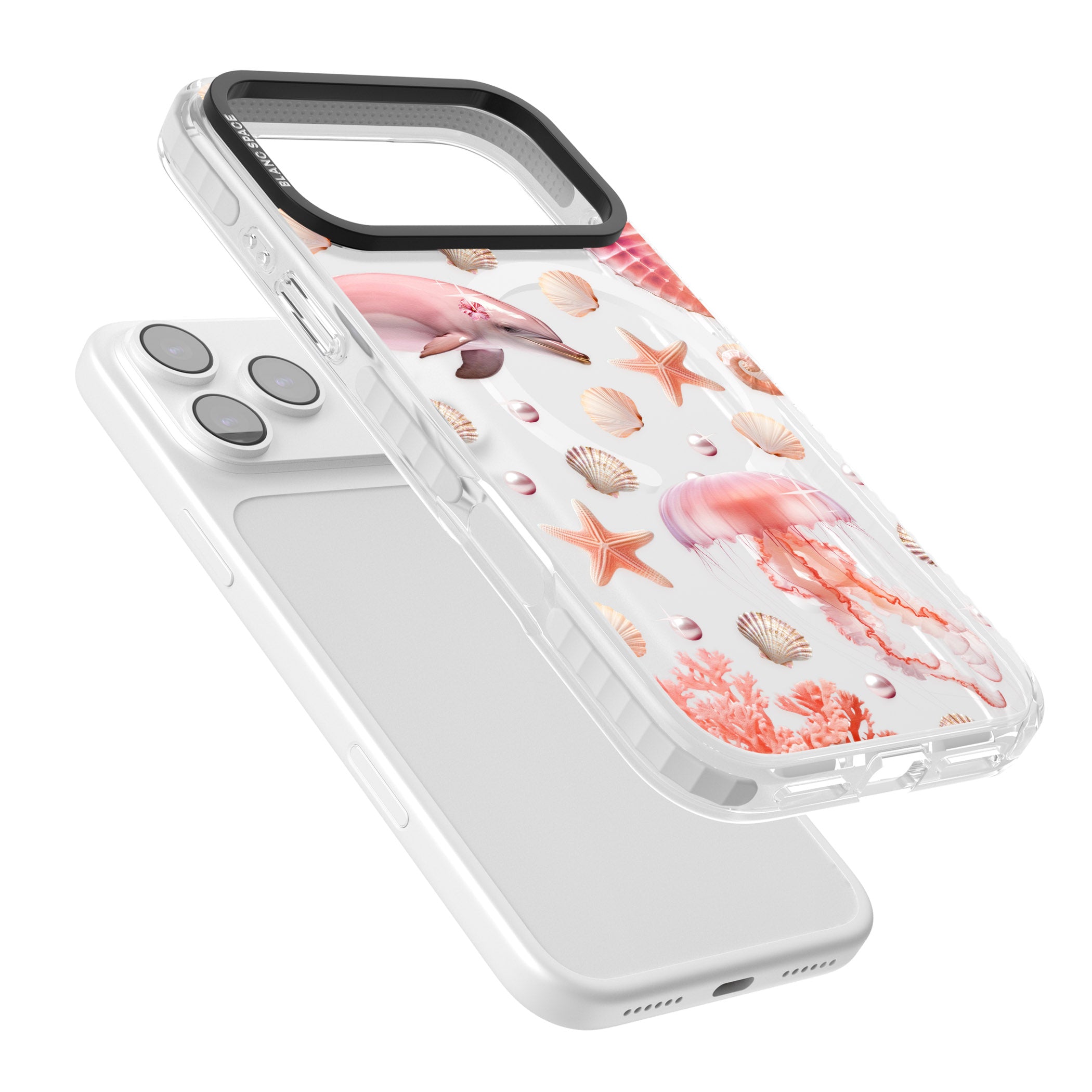 Pink Sealife iPhone 17 Pro Impact Pro Clear Phone Case Colours