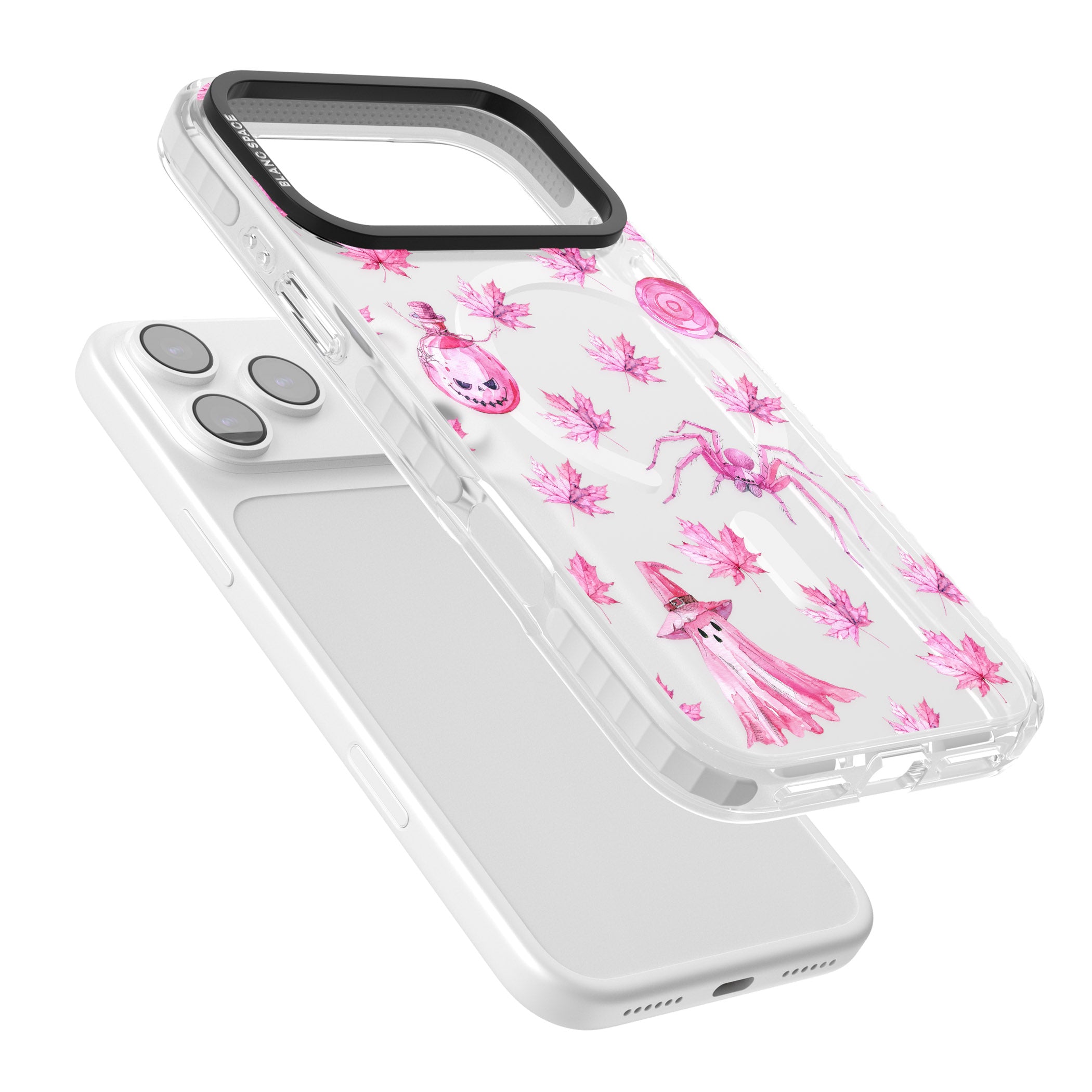 Pink Moon Maple iPhone 17 Pro Max Impact Pro Clear Phone Case Colours