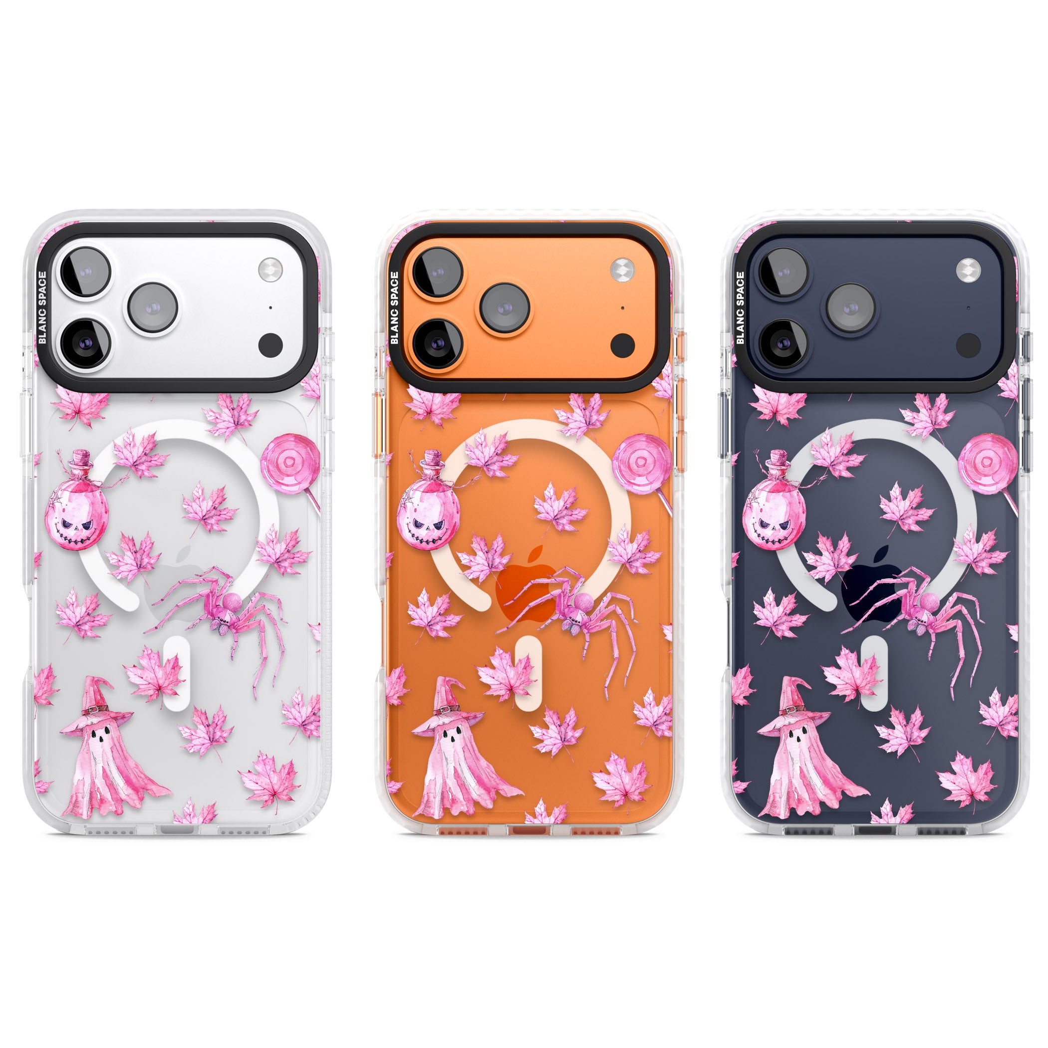 Pink Moon Maple iPhone 17 Pro Impact Pro Clear Phone Case APT Impact Protection