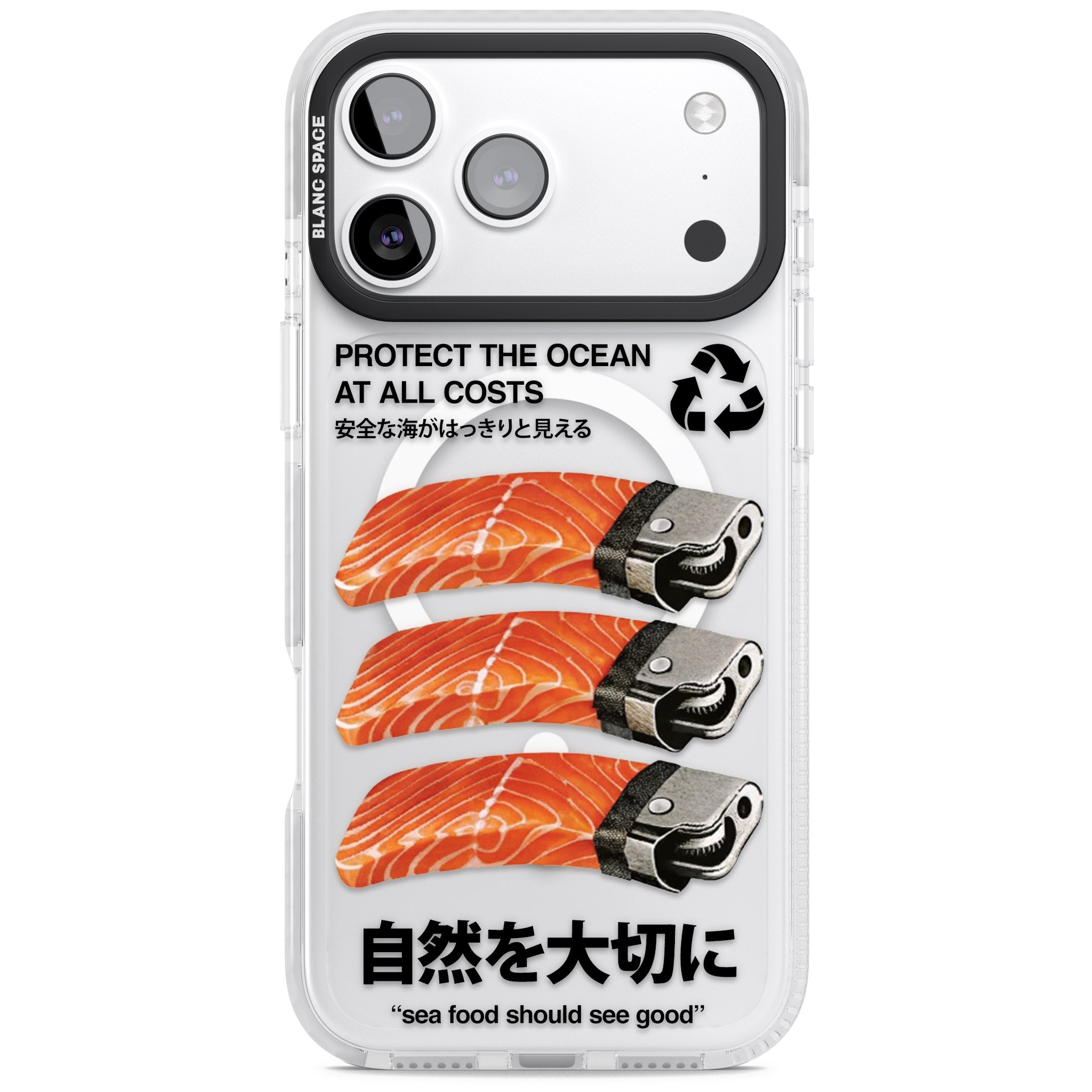 Protect The Ocean iPhone 17 Pro Impact Pro Clear Phone Case