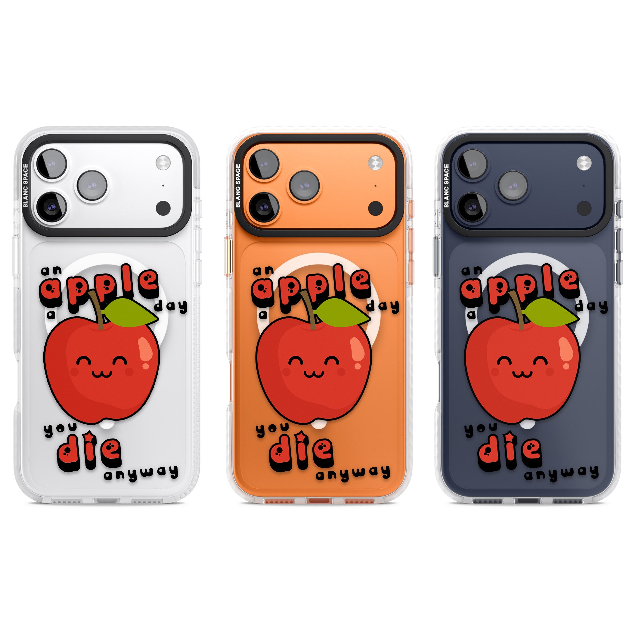 An Apple A Day iPhone 17 Pro Impact Pro Clear Phone Case APT Impact Protection