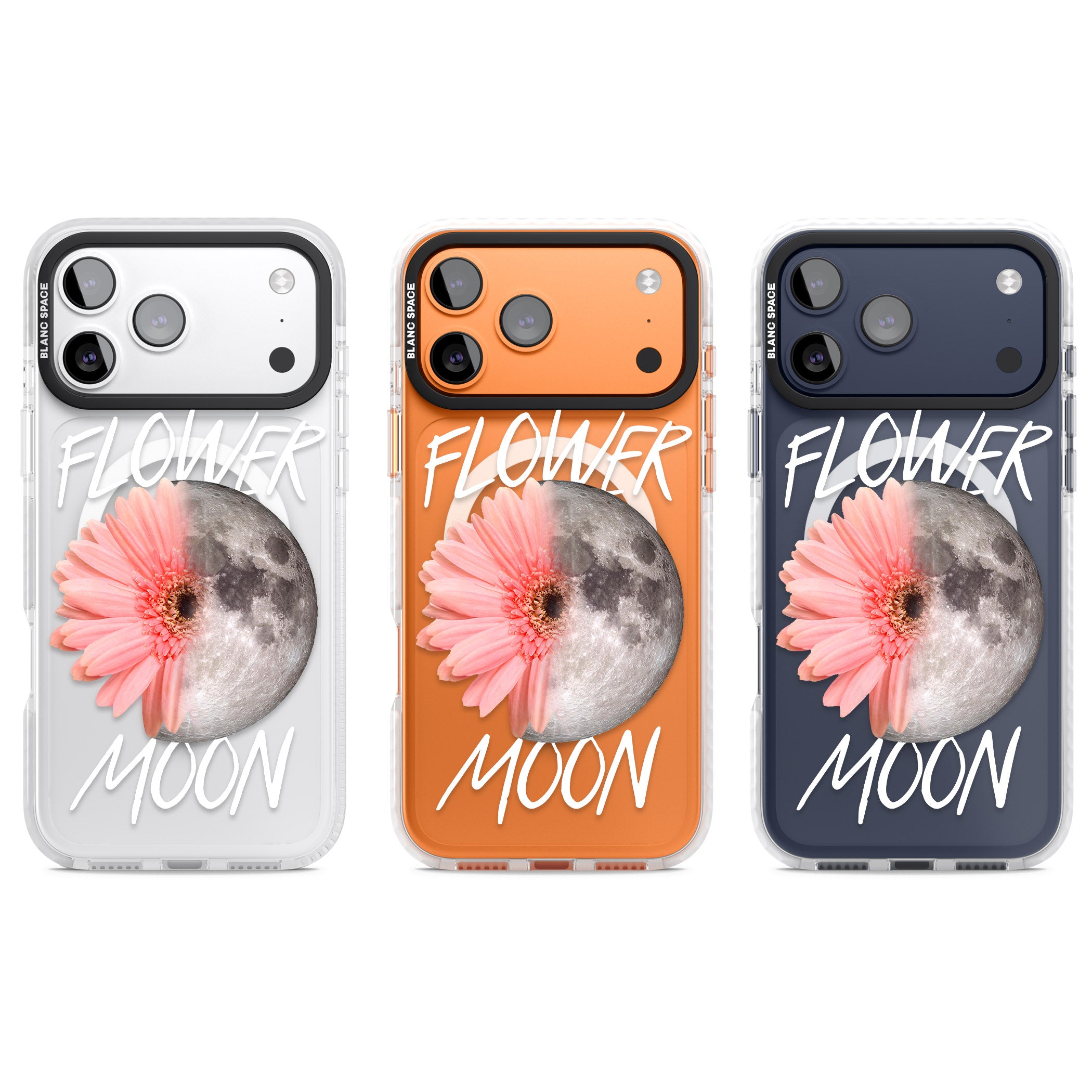Flower Moon iPhone 17 Pro Impact Pro Clear Phone Case APT Impact Protection