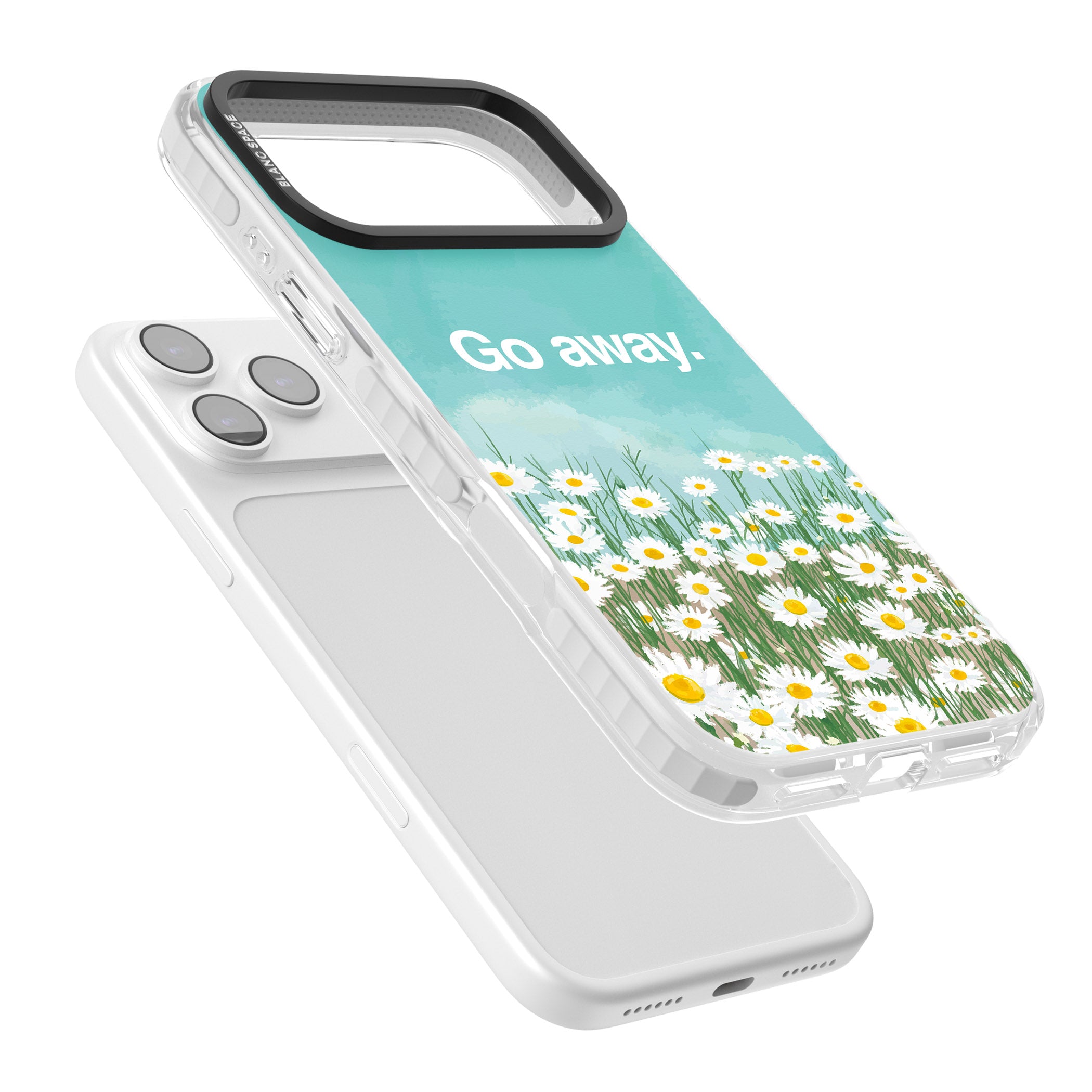 Go Away iPhone 17 Pro Impact Pro Clear Phone Case Colours