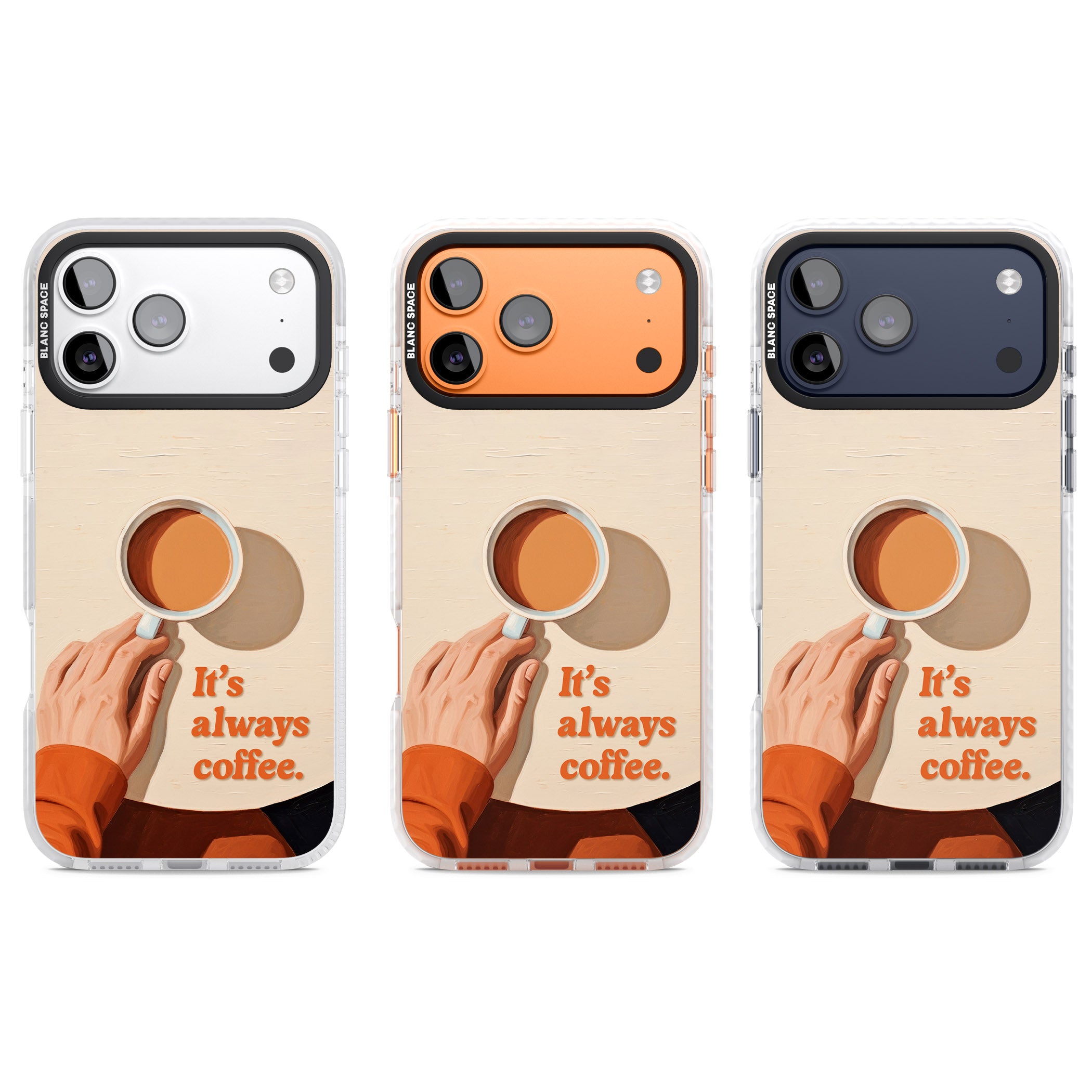 Its Always Coffee iPhone 17 Pro Impact Pro Clear Phone Case APT Impact Protection