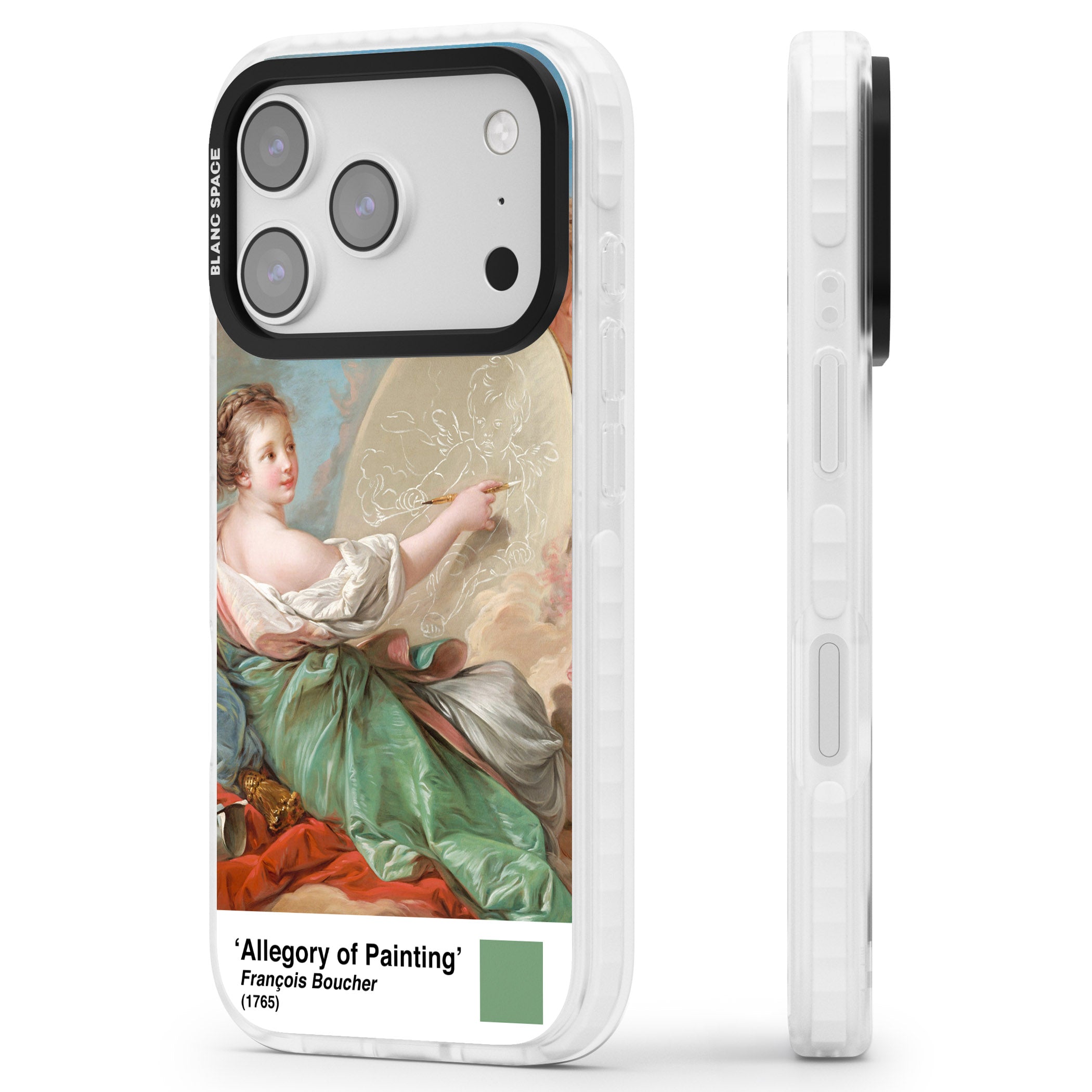 Allegory Of Painting iPhone 17 Pro Impact Pro Clear Phone Case Side Profile