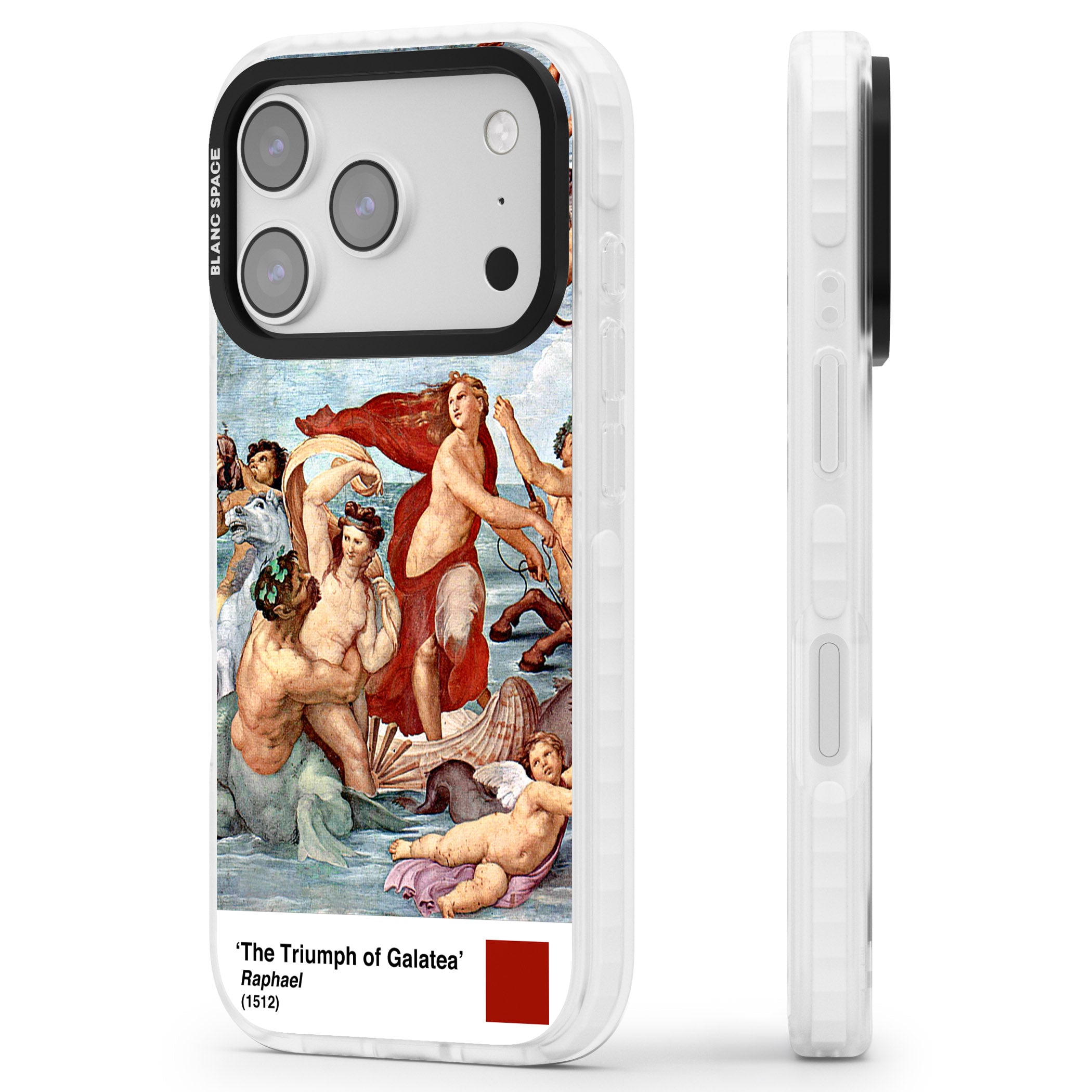 The Triumph Of Galatea iPhone 17 Pro Impact Pro Clear Phone Case Side Profile