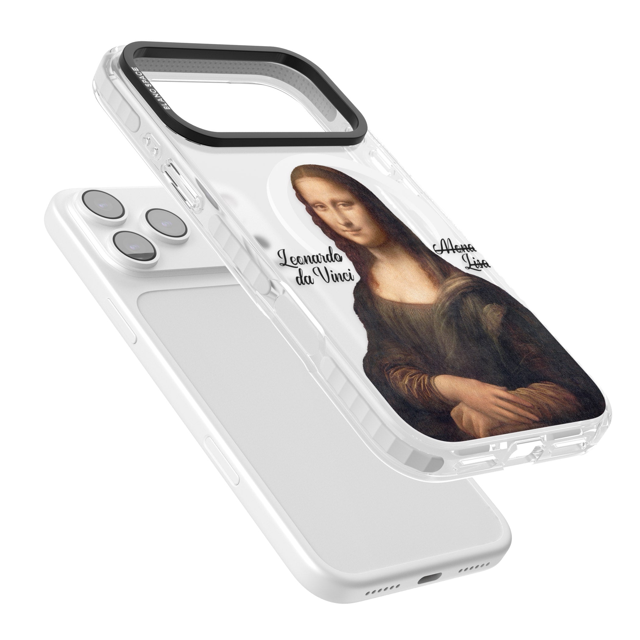 Mona Lisa Cutout iPhone 17 Pro Impact Pro Clear Phone Case Colours