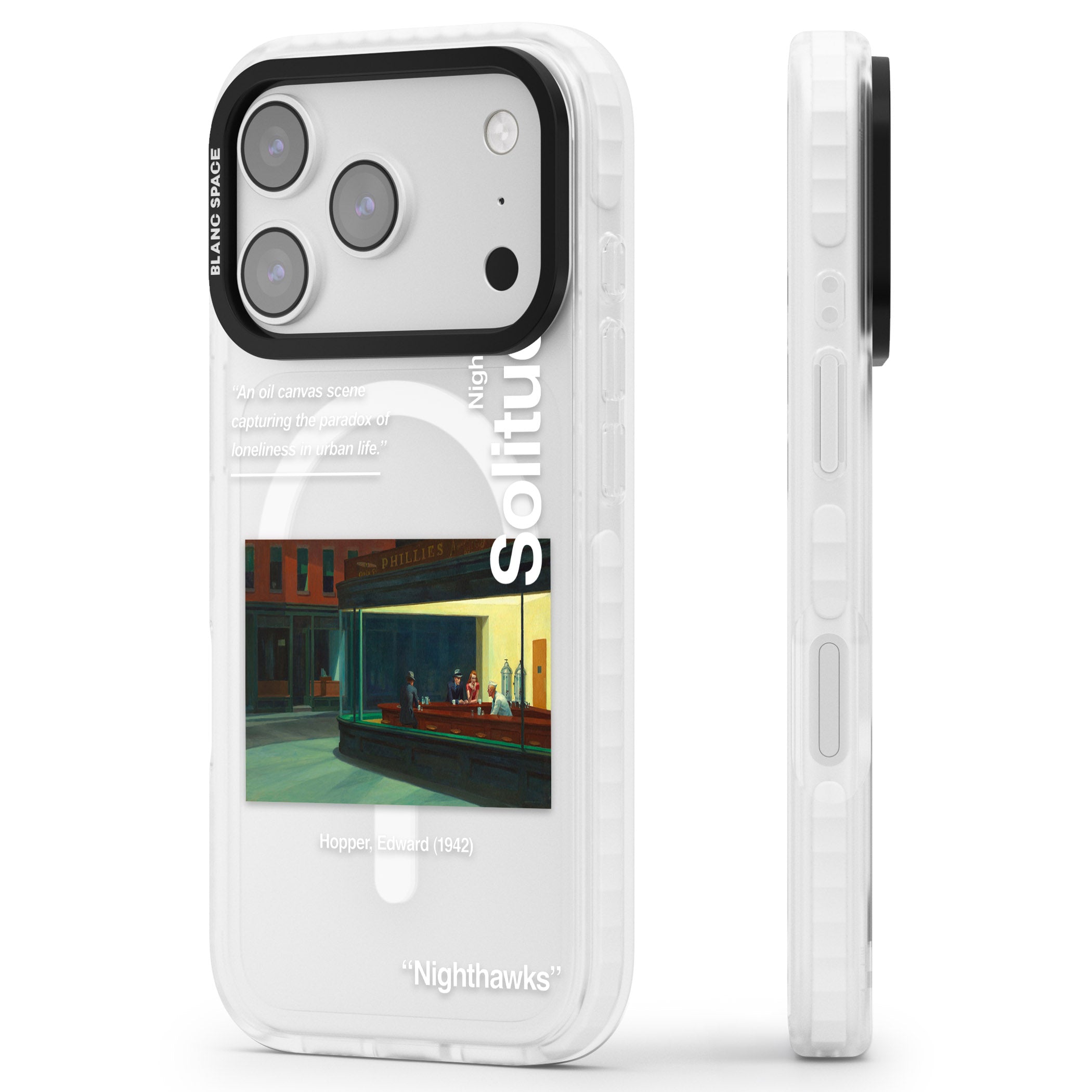 Nighthawks iPhone 17 Pro Impact Pro Clear Phone Case Side Profile