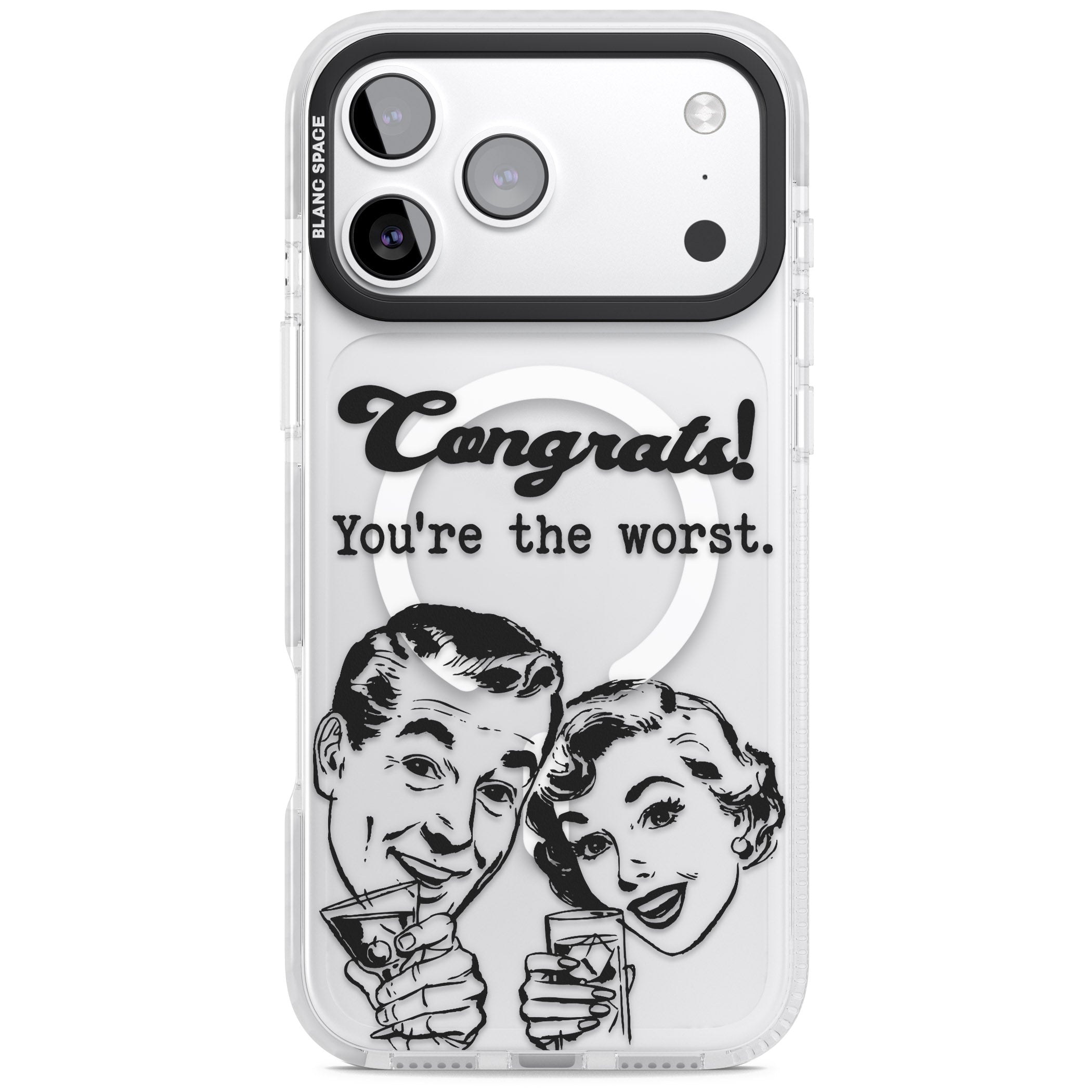 Congrats Youre The Worst iPhone 17 Pro Impact Pro Clear Phone Case
