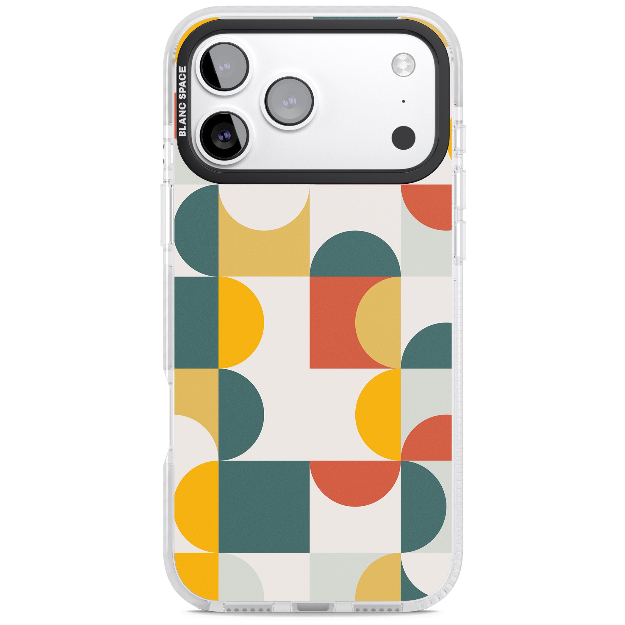 Retro Color Blocks iPhone 17 Pro Impact Pro Clear Phone Case