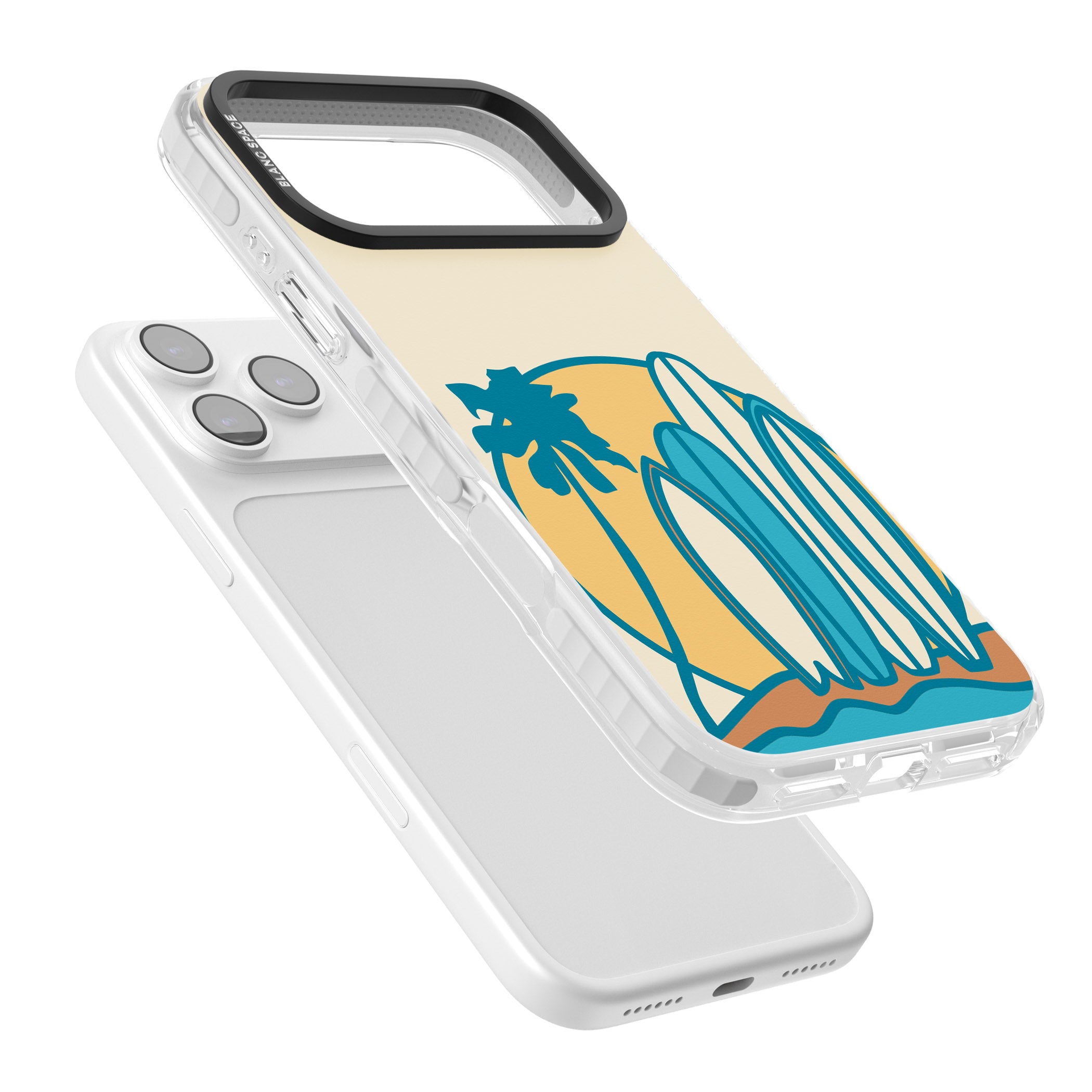 Coastal Surf Vibes iPhone 17 Pro Impact Pro Clear Phone Case Colours