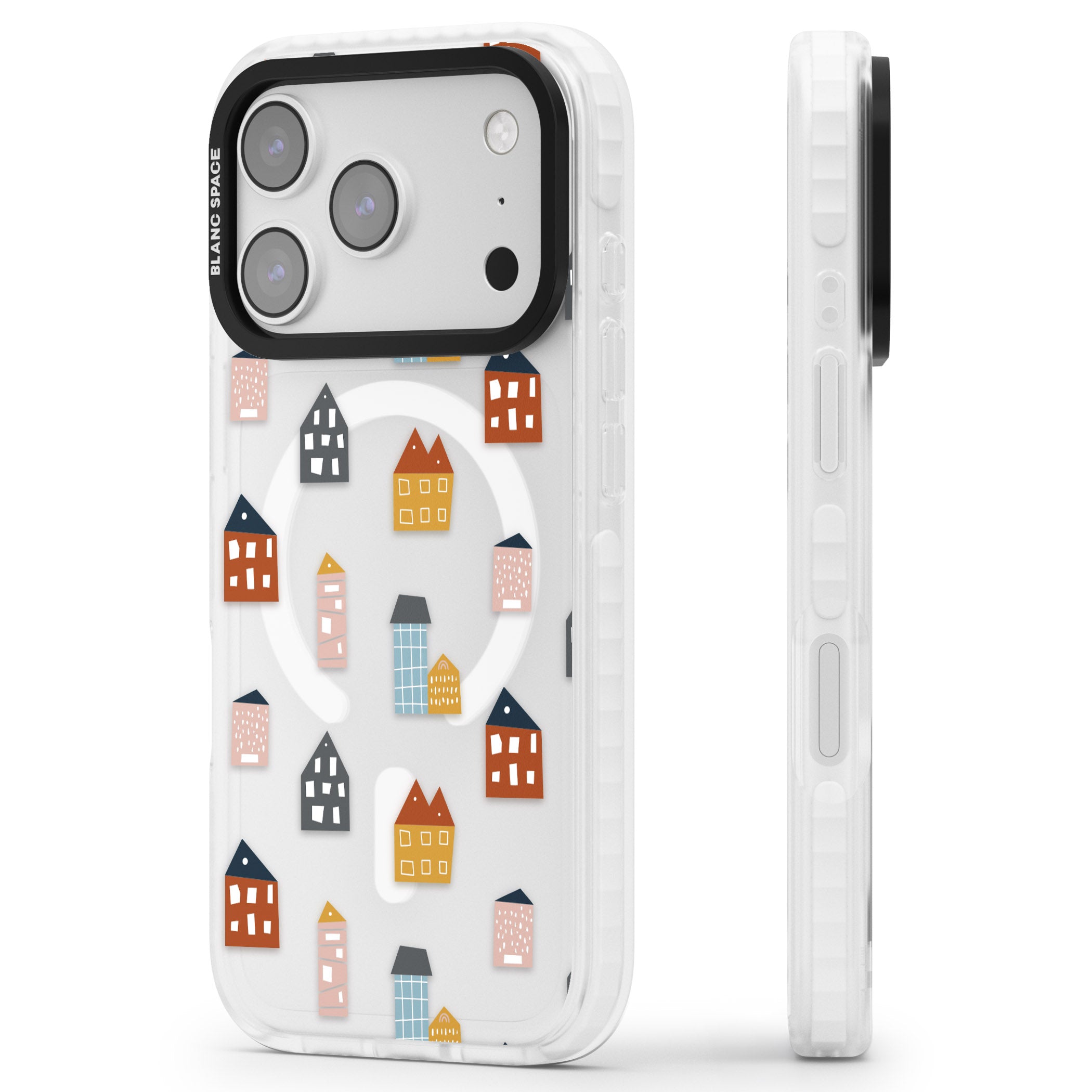 Scandi Village iPhone 17 Pro Max Impact Pro Clear Phone Case Side Profile