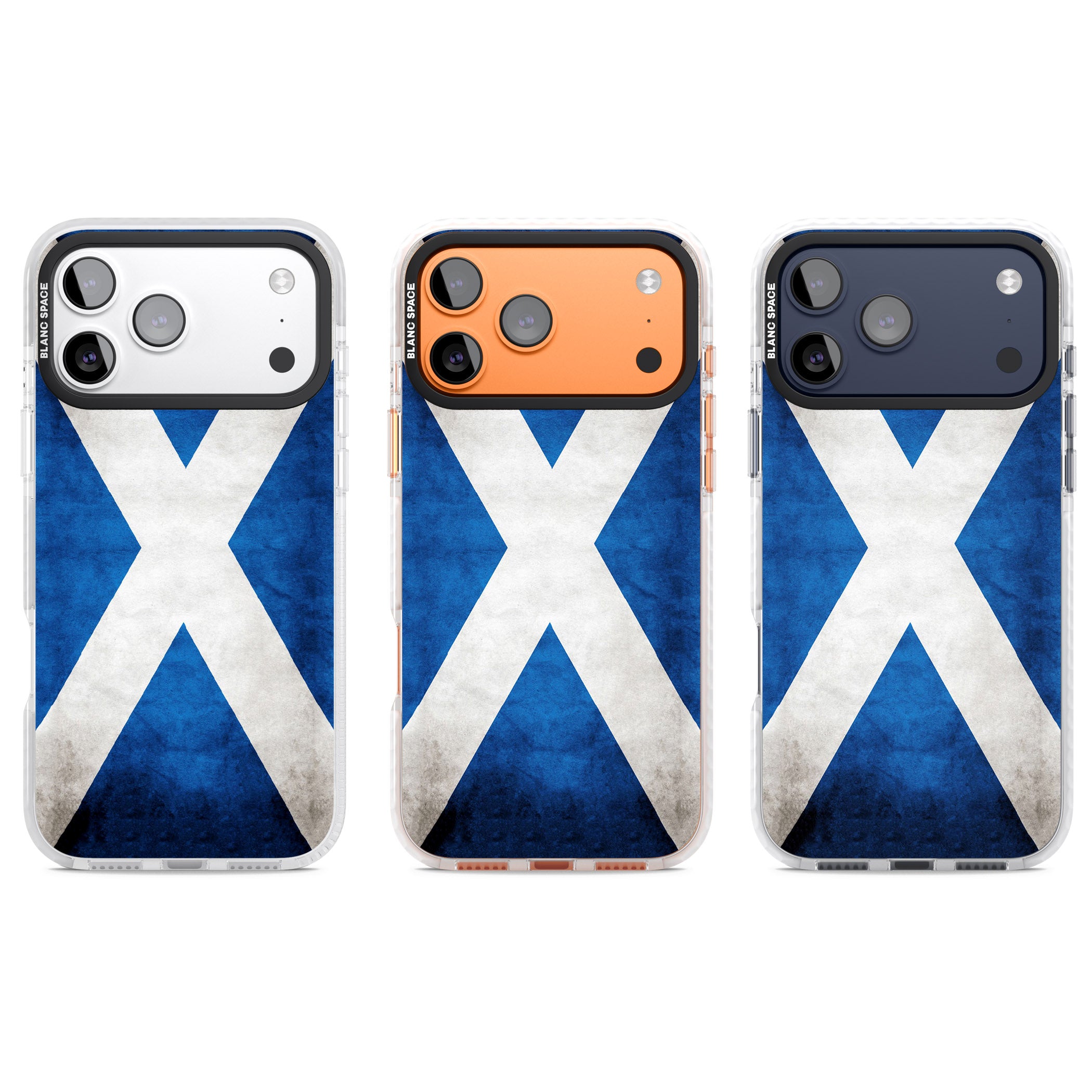 Scotland Saltire Flag iPhone 17 Pro Impact Pro Clear Phone Case APT Impact Protection