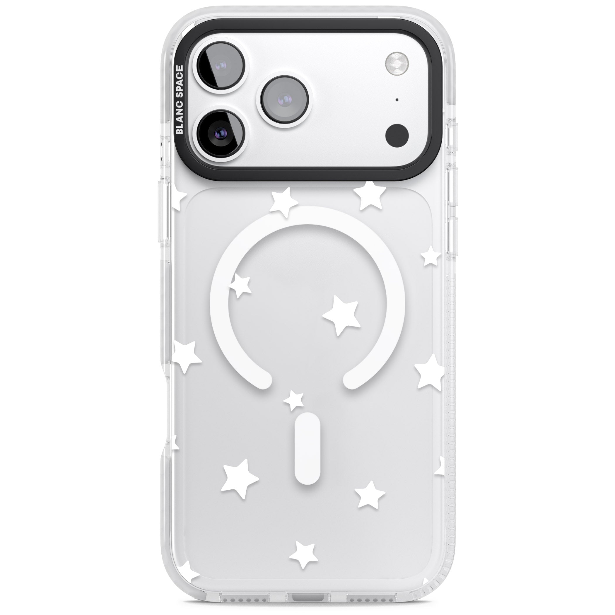 Starry Night White Stars iPhone 17 Pro Impact Pro Clear Phone Case