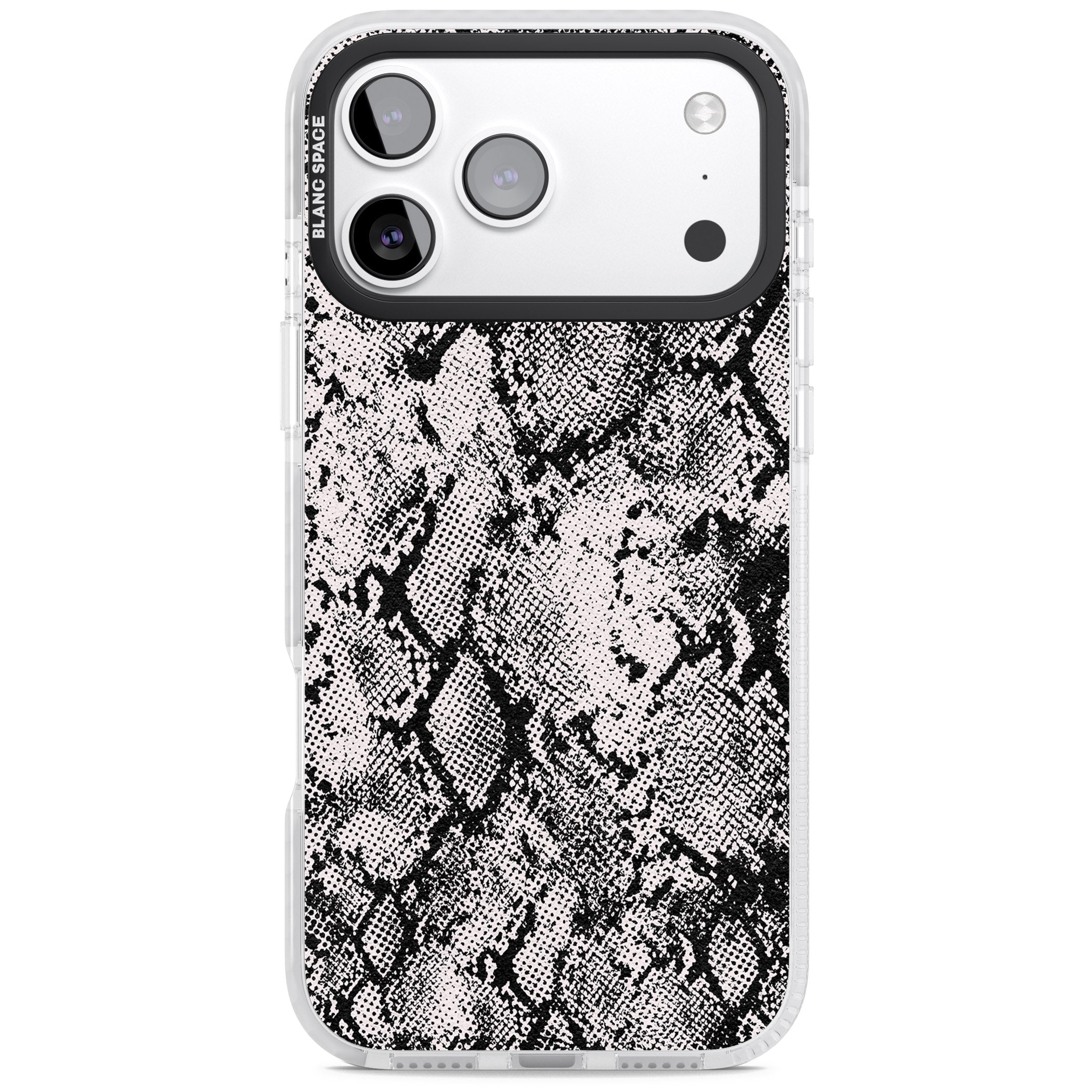 Pastel Snakeskin Grey iPhone 17 Pro Impact Pro Clear Phone Case