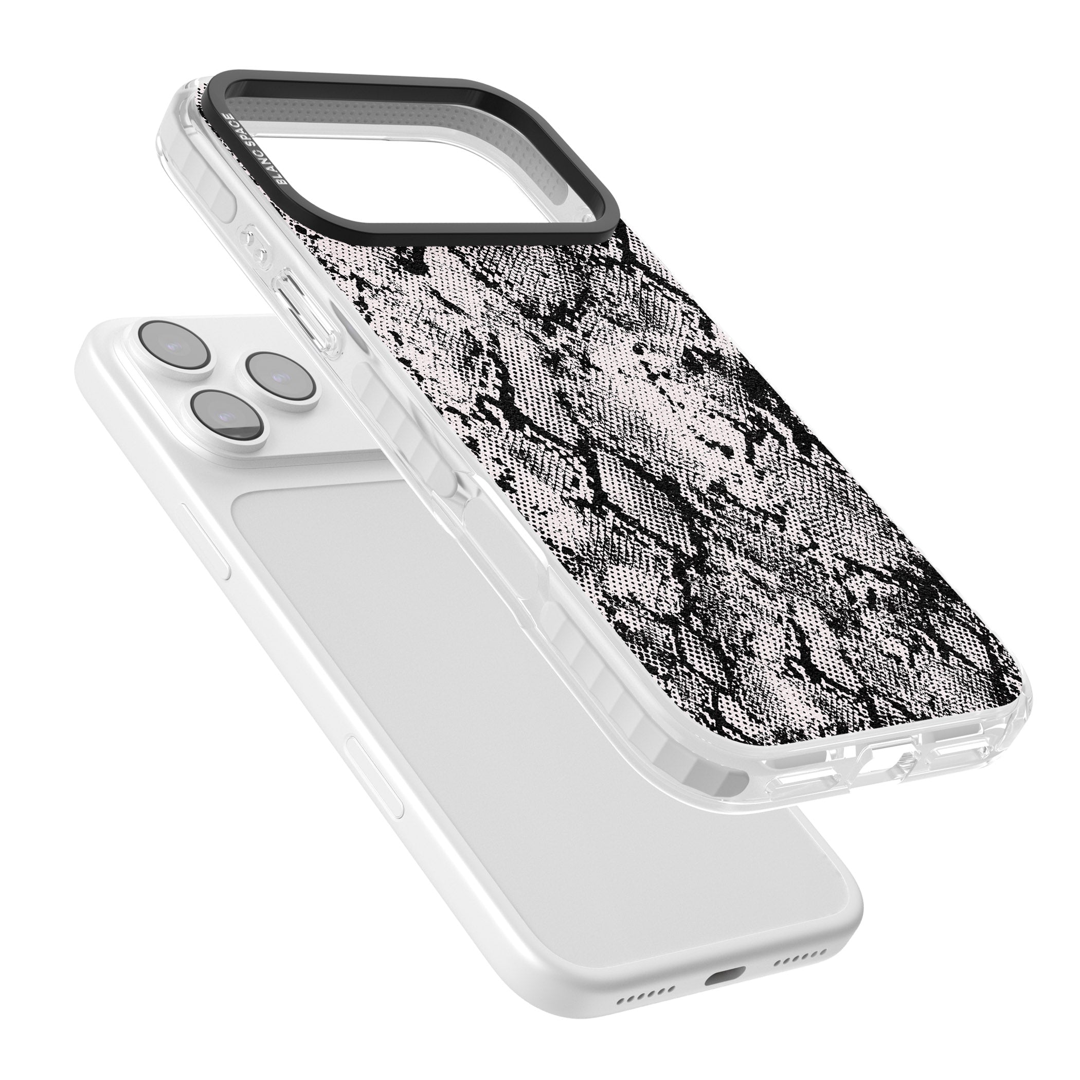 Pastel Snakeskin Grey iPhone 17 Pro Impact Pro Clear Phone Case Colours