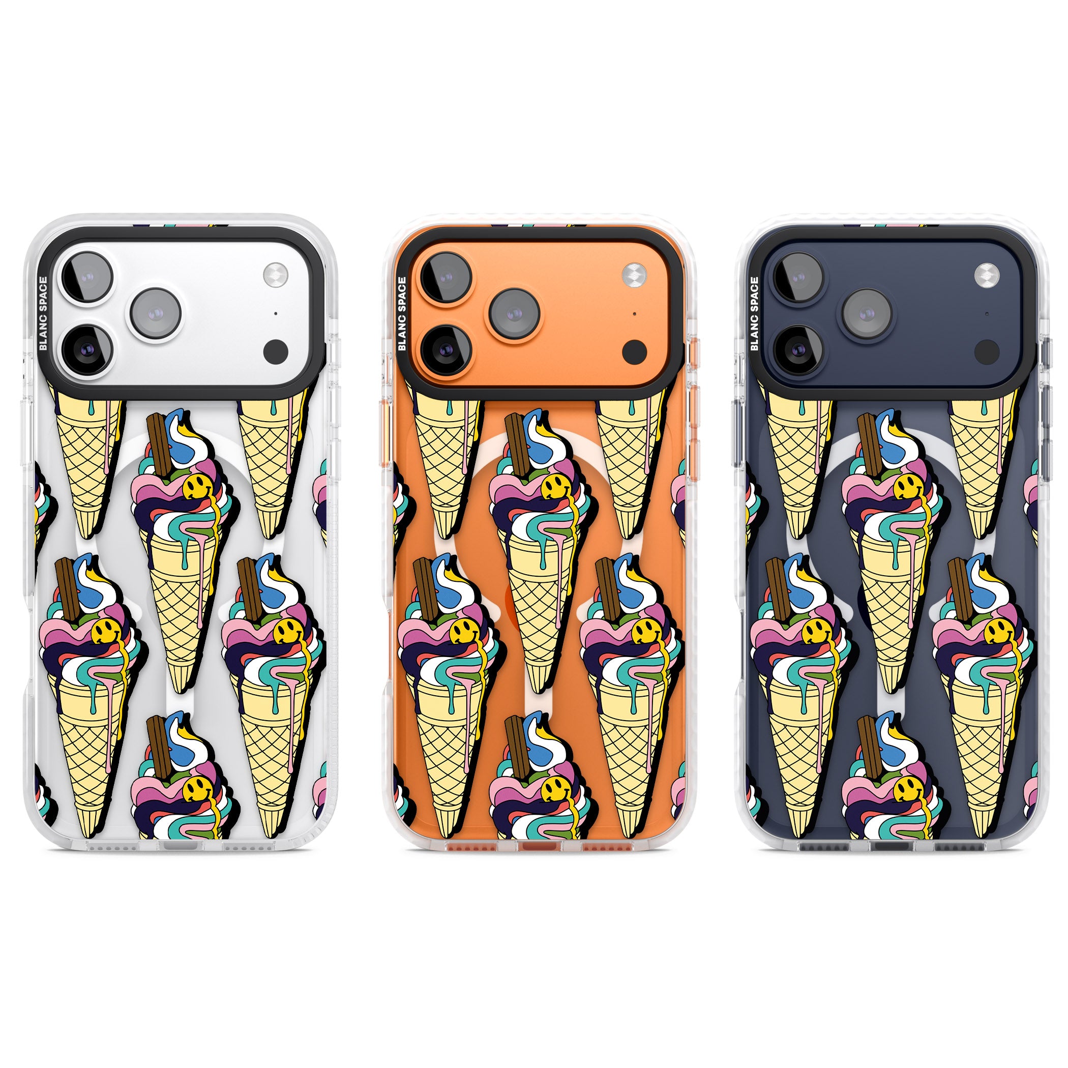 Trip & Drip Ice Cream iPhone 17 Pro Impact Pro Clear Phone Case APT Impact Protection