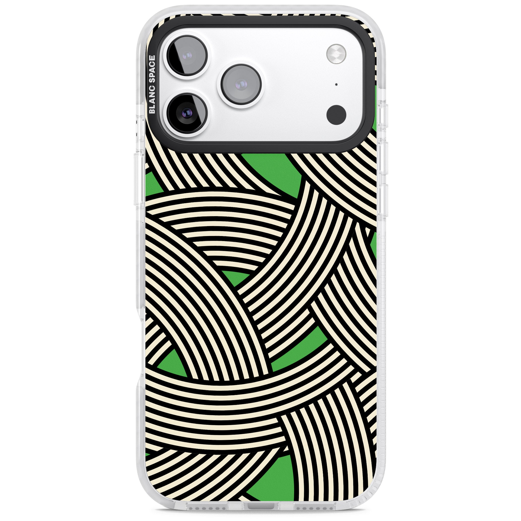 Green Optic Waves iPhone 17 Pro Impact Pro Clear Phone Case