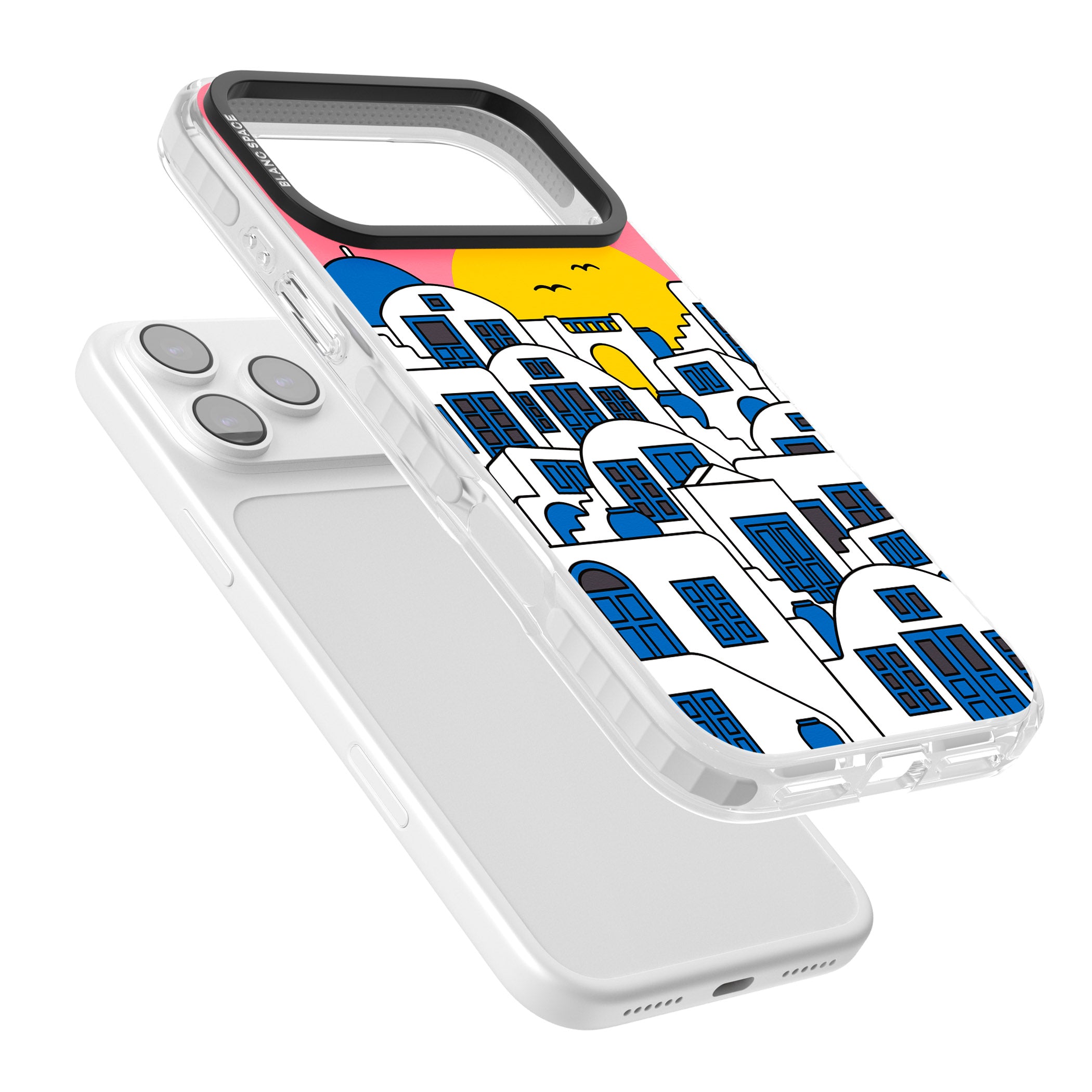 Santorini Sunset iPhone 17 Pro Impact Pro Clear Phone Case Colours