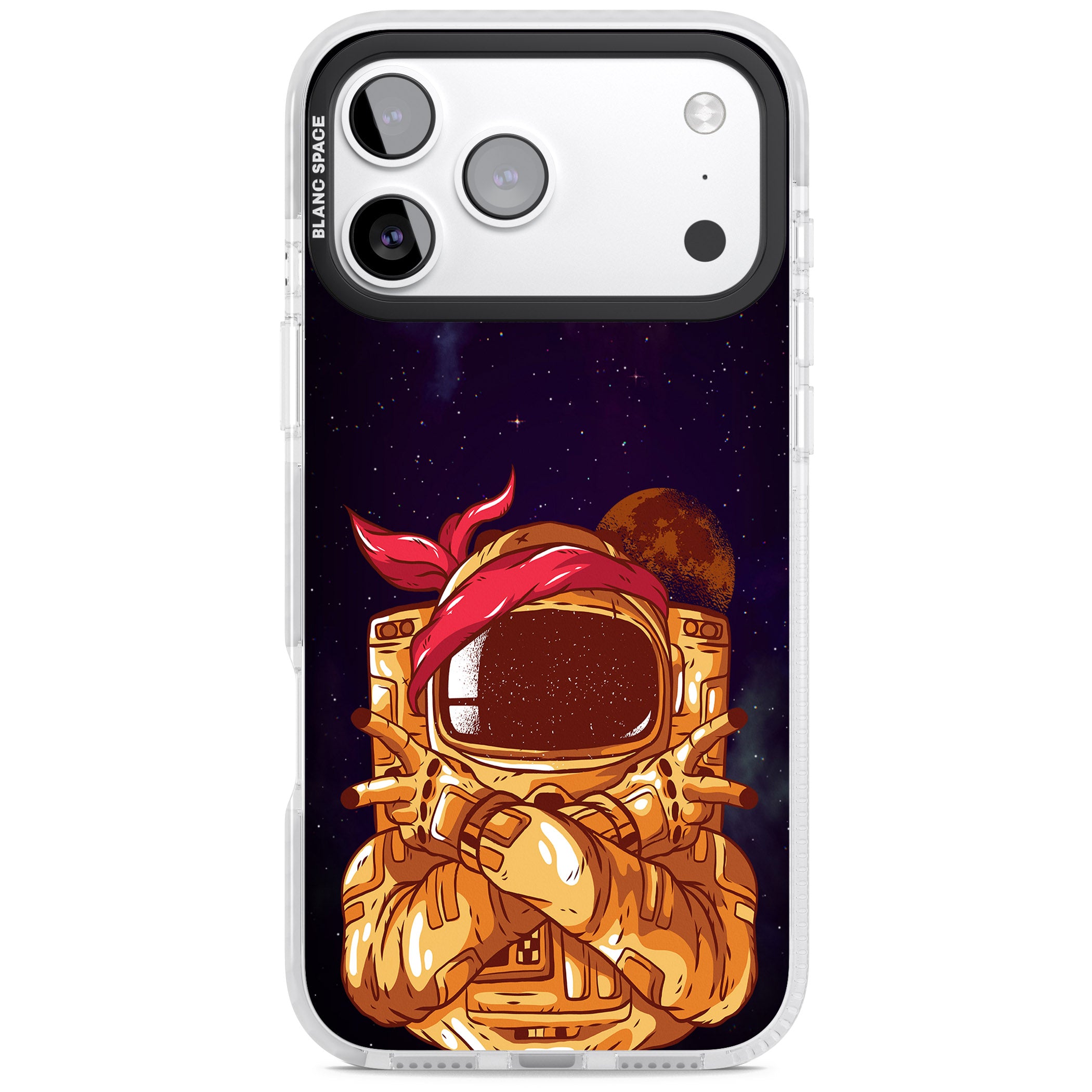 Space Gangster iPhone 17 Pro Impact Pro Clear Phone Case