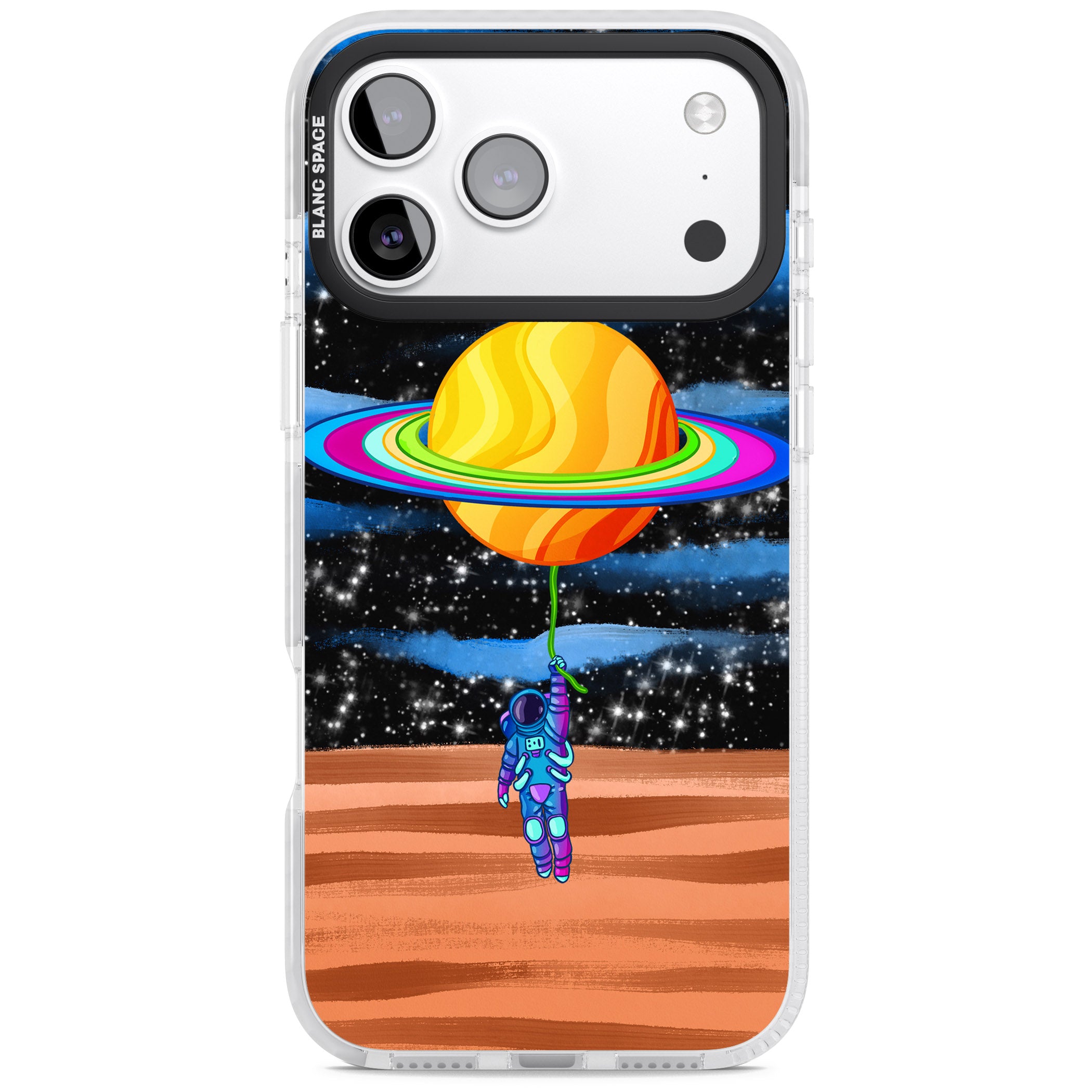 World On Helium iPhone 17 Pro Impact Pro Clear Phone Case