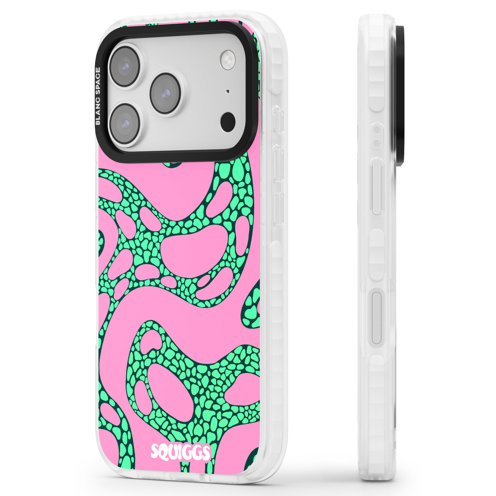 Alien Glow iPhone 17 Pro Impact Pro Clear Phone Case Side Profile