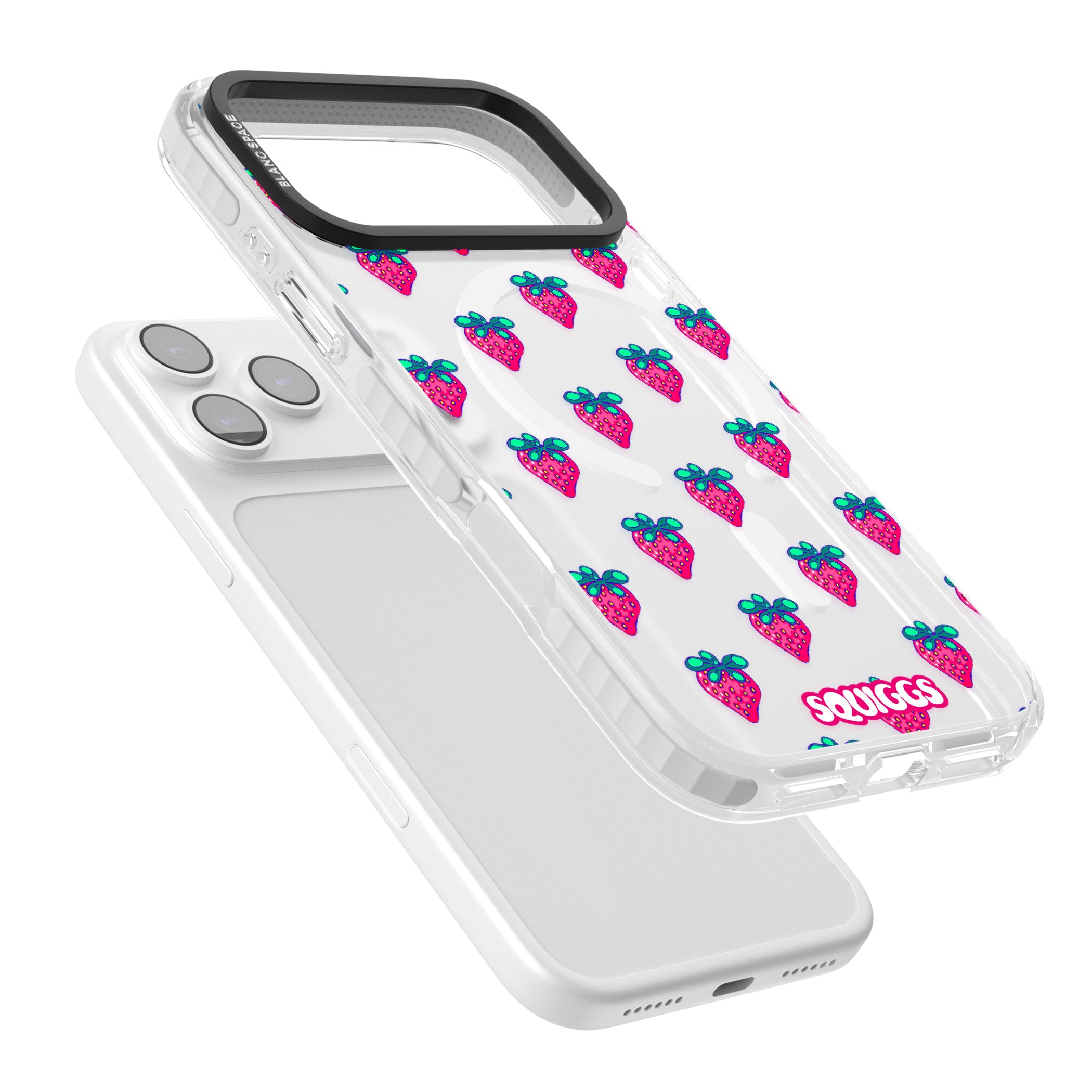 Strawberry Patch iPhone 17 Pro Impact Pro Clear Phone Case Colours