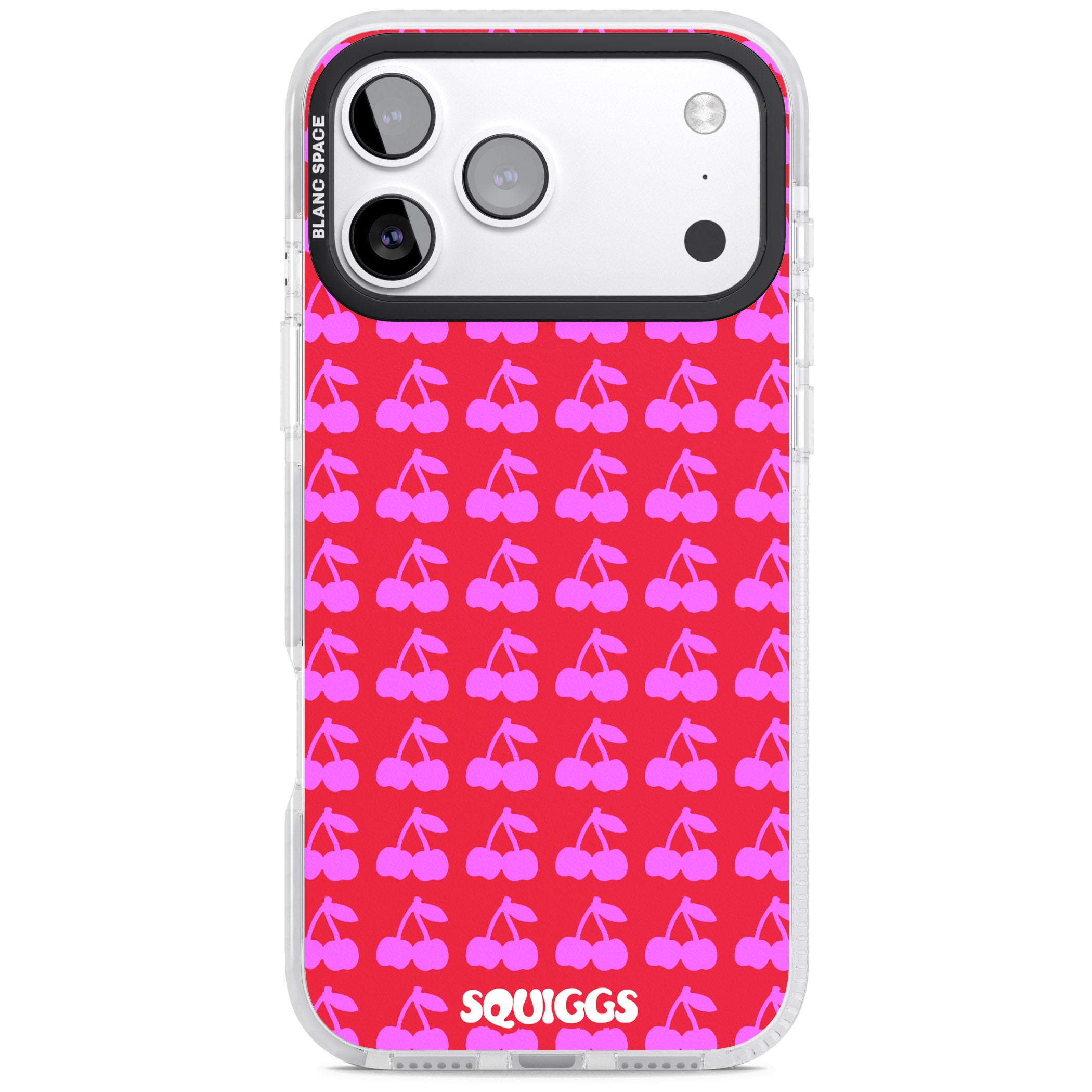 Red Cherries iPhone 17 Pro Impact Pro Clear Phone Case