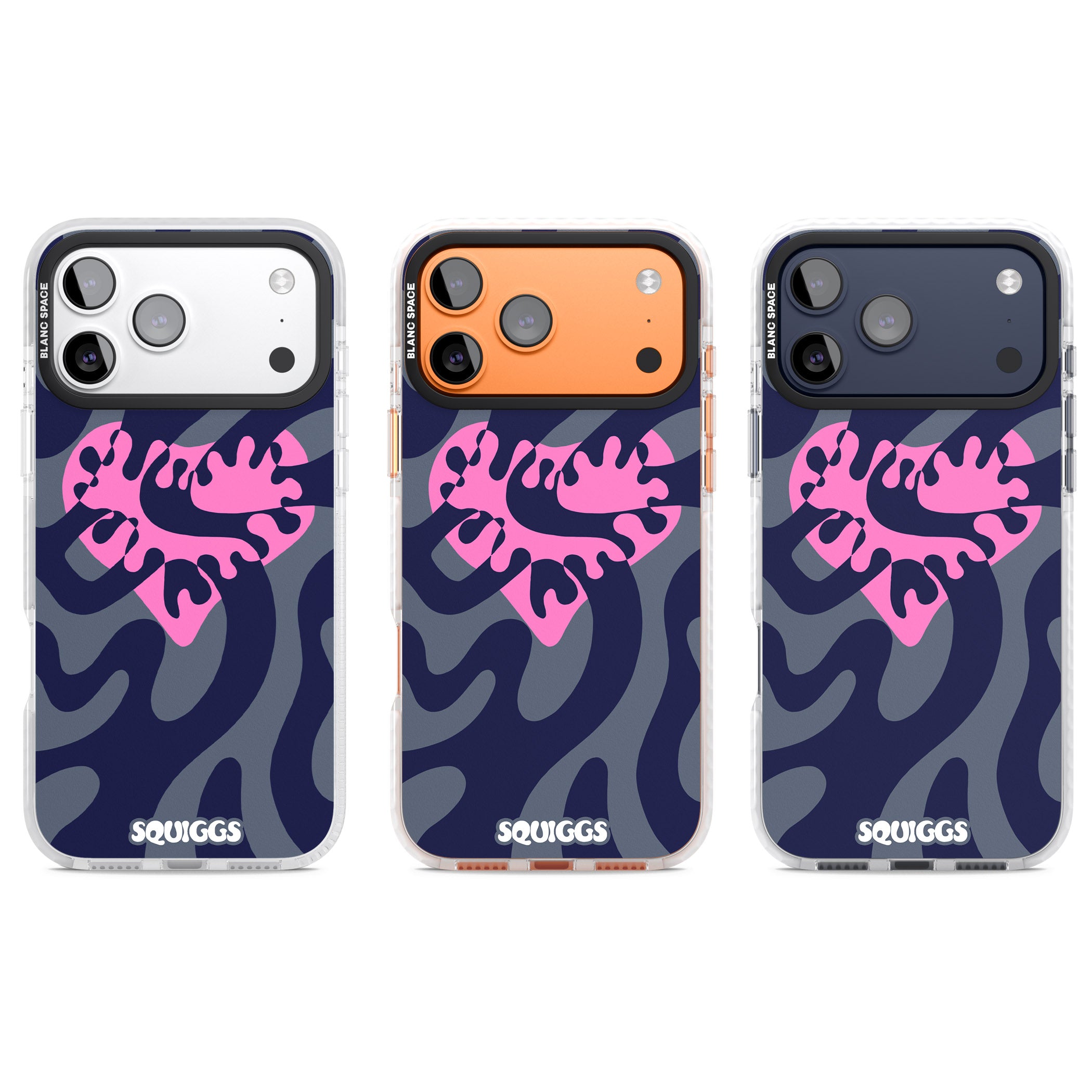 Abstract Heart iPhone 17 Pro Impact Pro Clear Phone Case APT Impact Protection