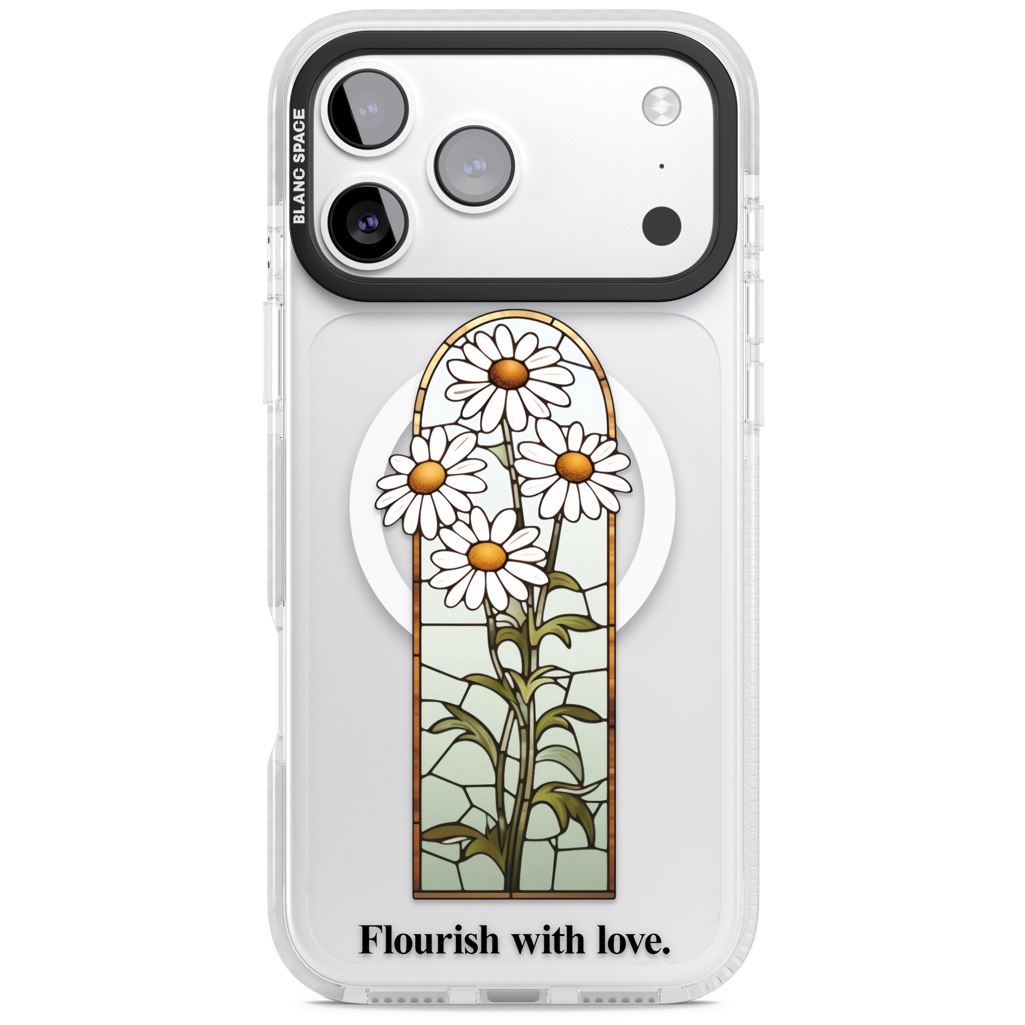 Flourish With Love iPhone 17 Pro Impact Pro Clear Phone Case