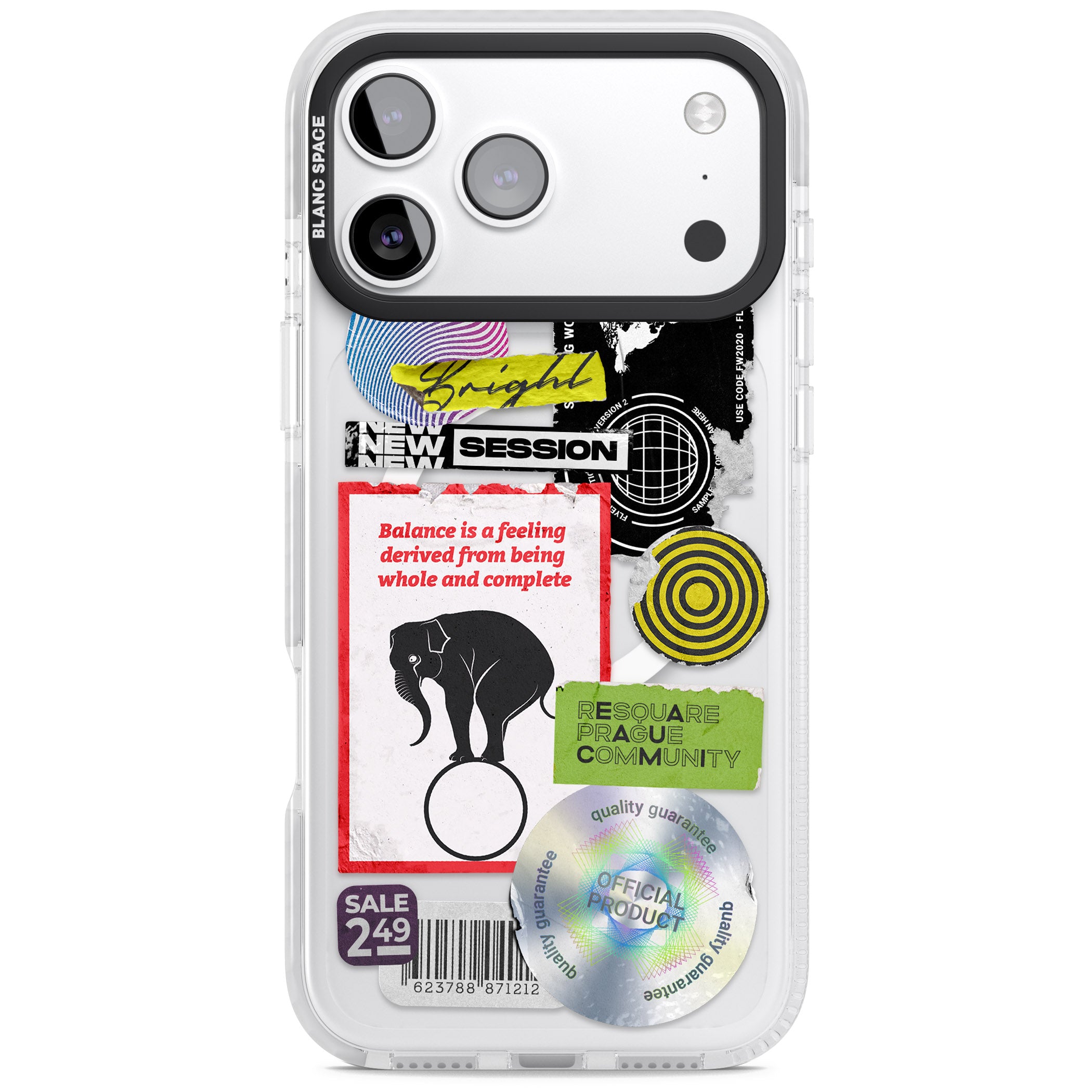 Peeled Sticker Mix iPhone 17 Pro Impact Pro Clear Phone Case