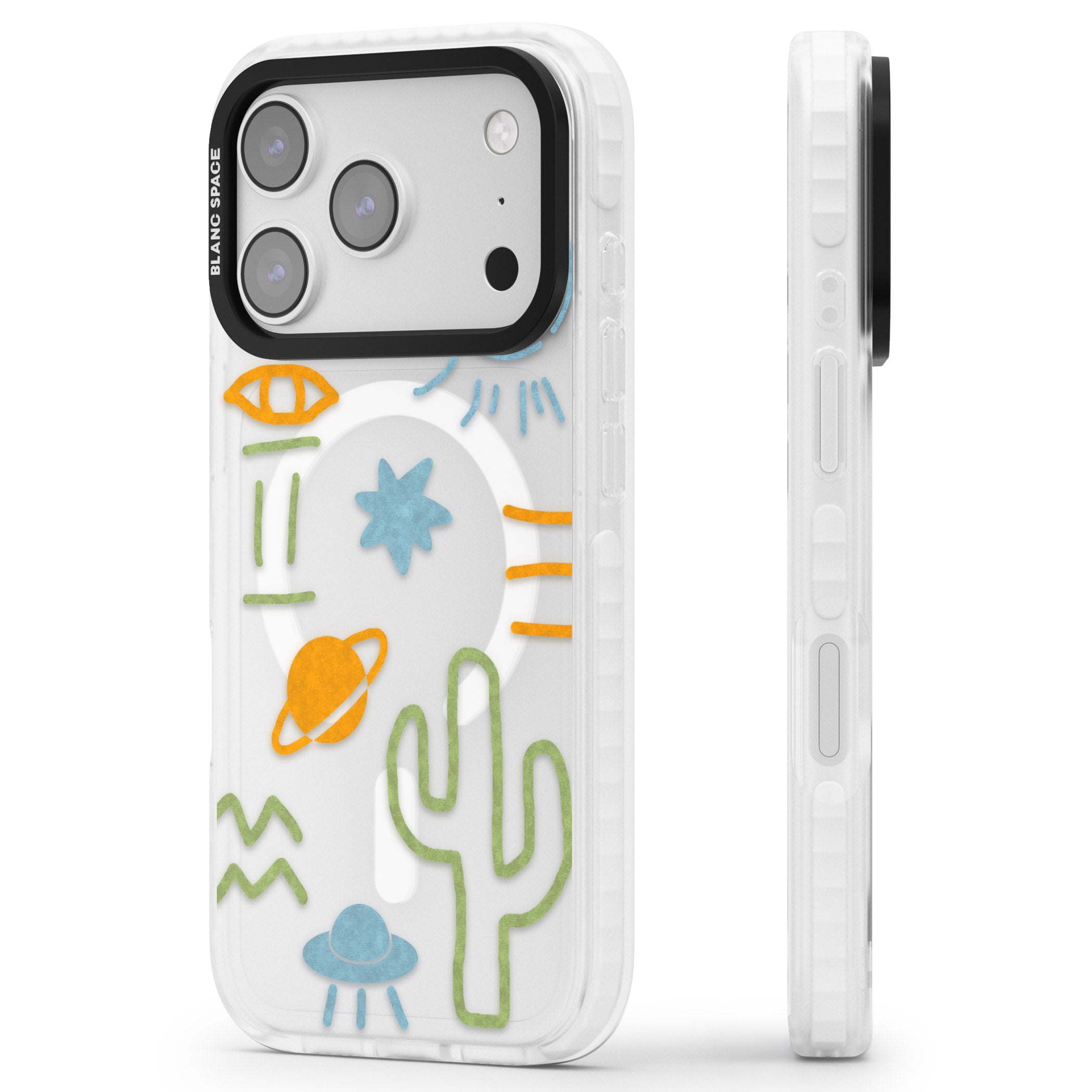 Summer Heat iPhone 17 Pro Max Impact Pro Clear Phone Case Side Profile