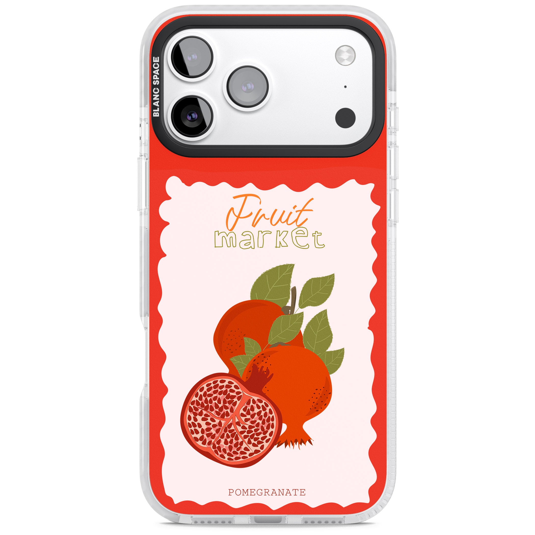 Fruit Market Pomegranate iPhone 17 Pro Impact Pro Clear Phone Case