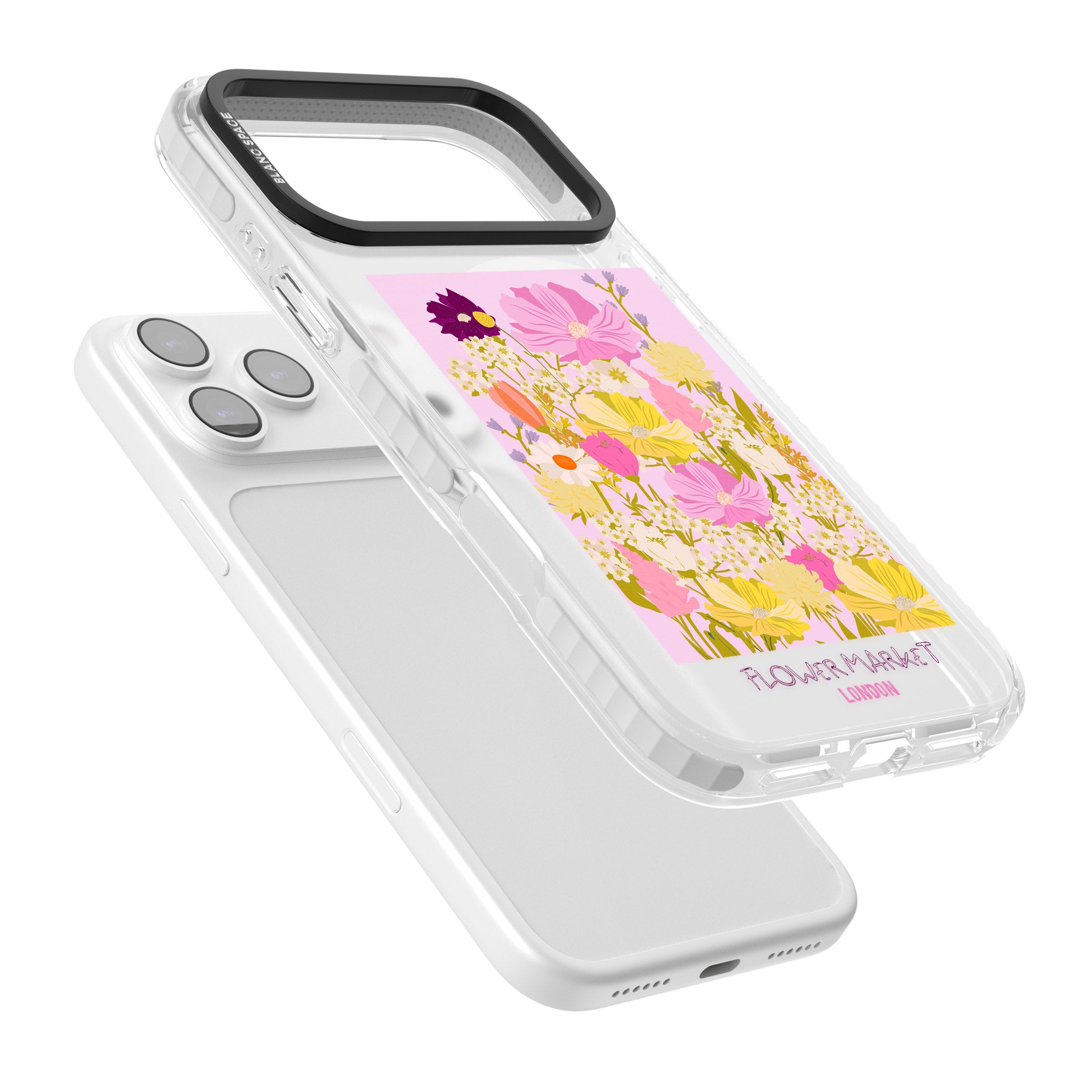 Flower Market iPhone 17 Pro Impact Pro Clear Phone Case Colours