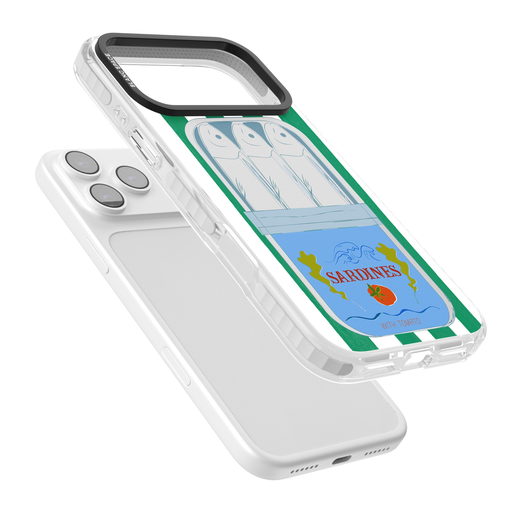 Italian Coastal Sardines iPhone 17 Pro Impact Pro Clear Phone Case Colours