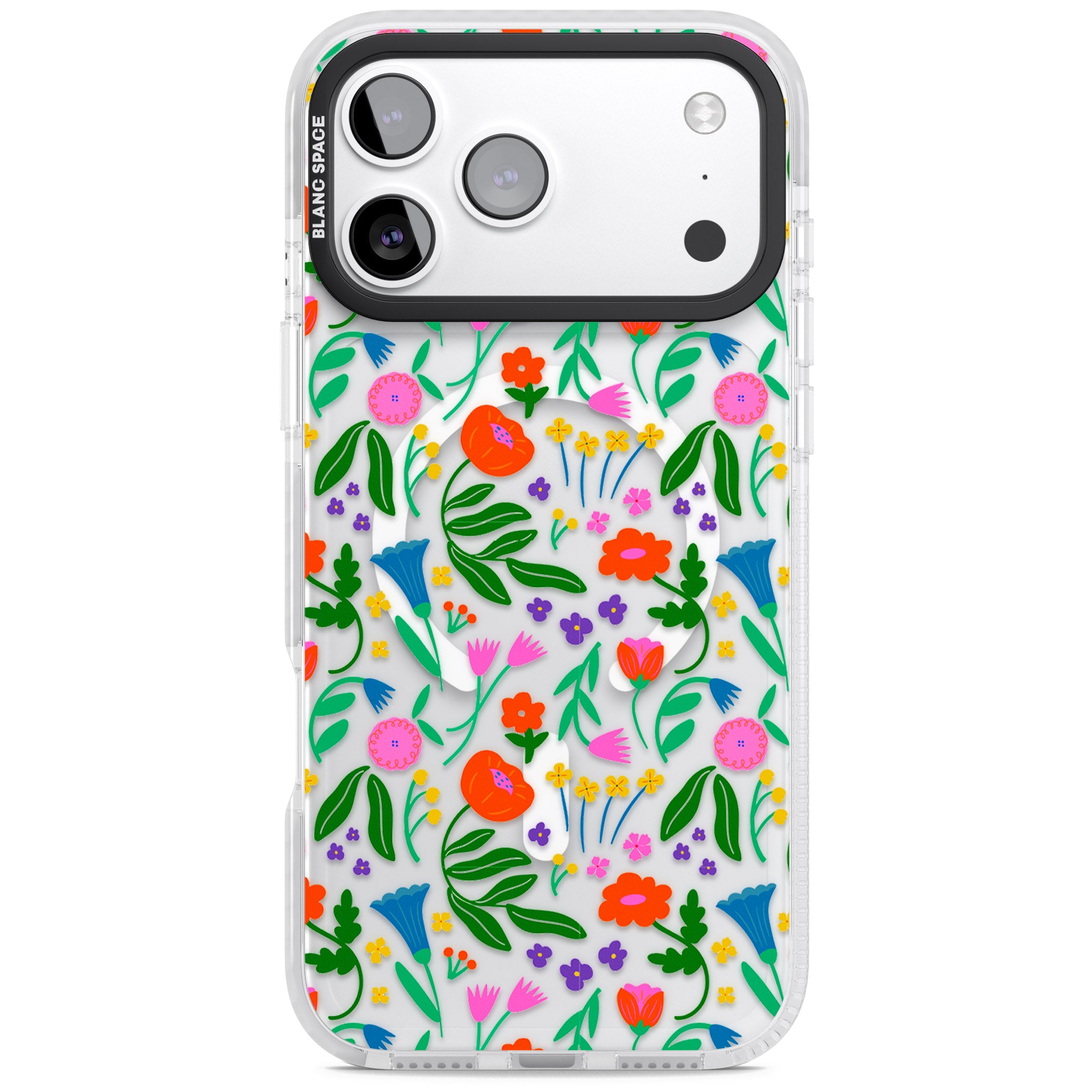 Summer Floral Fiesta iPhone 17 Pro Impact Pro Clear Phone Case