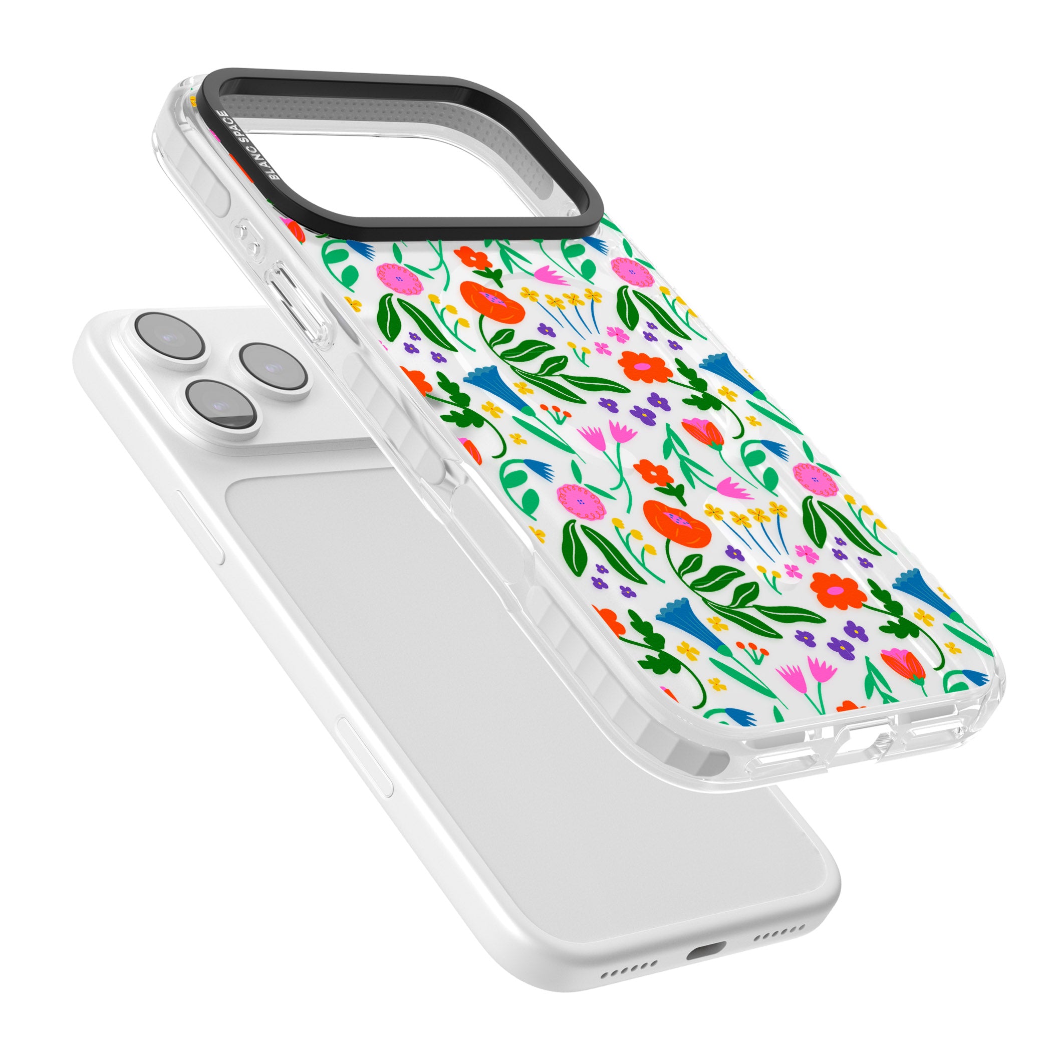 Summer Floral Fiesta iPhone 17 Pro Max Impact Pro Clear Phone Case Colours