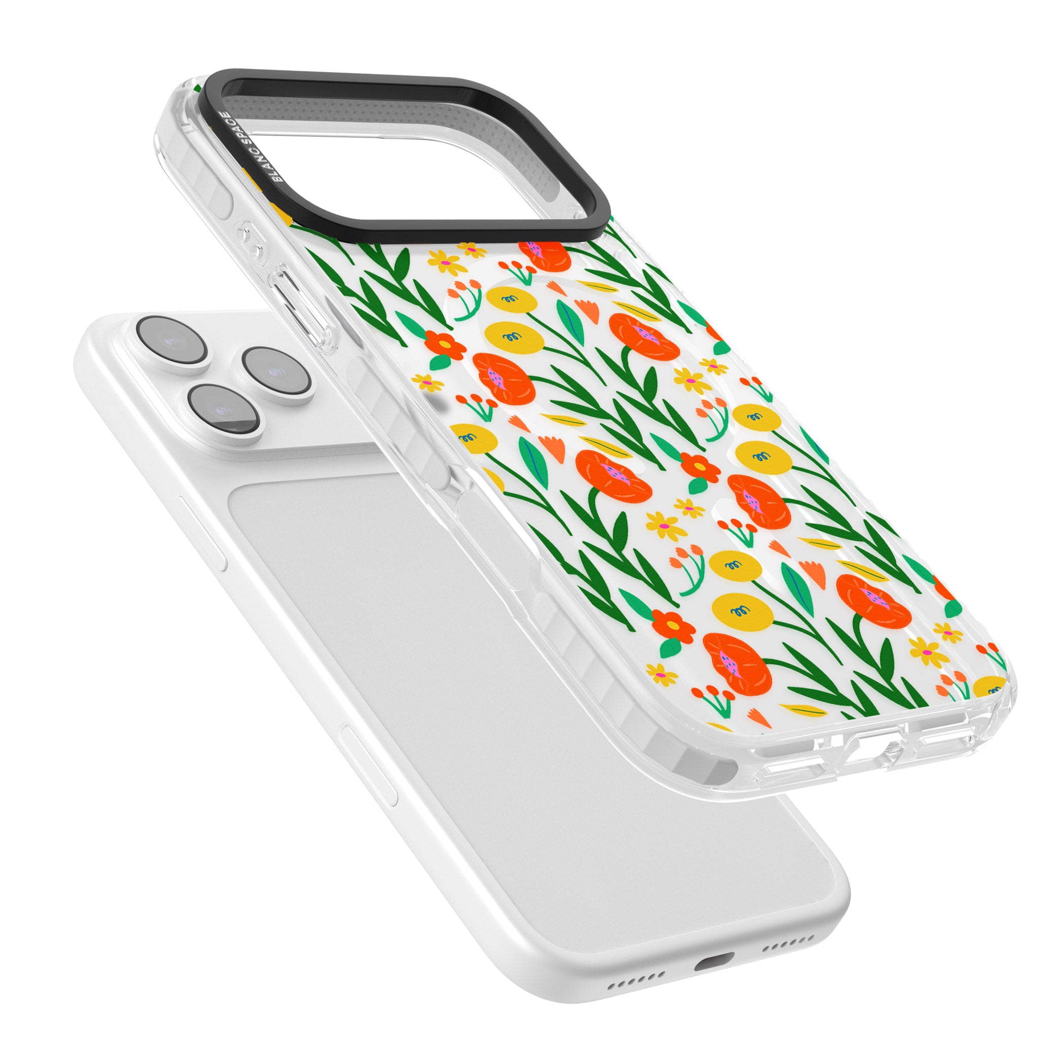 Summer Flower Fiesta iPhone 17 Pro Impact Pro Clear Phone Case Colours